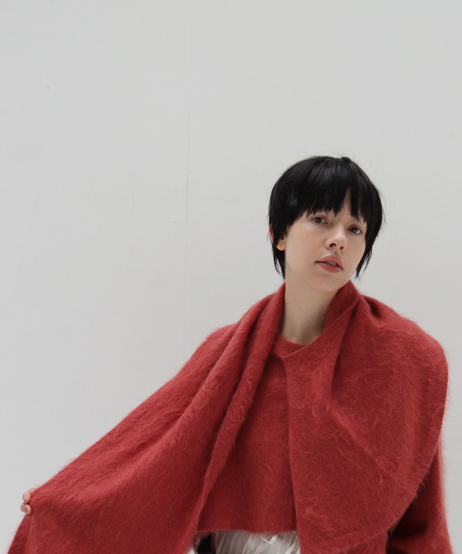 【venit/ヴェニット】BRUSHED STOLE KNIT