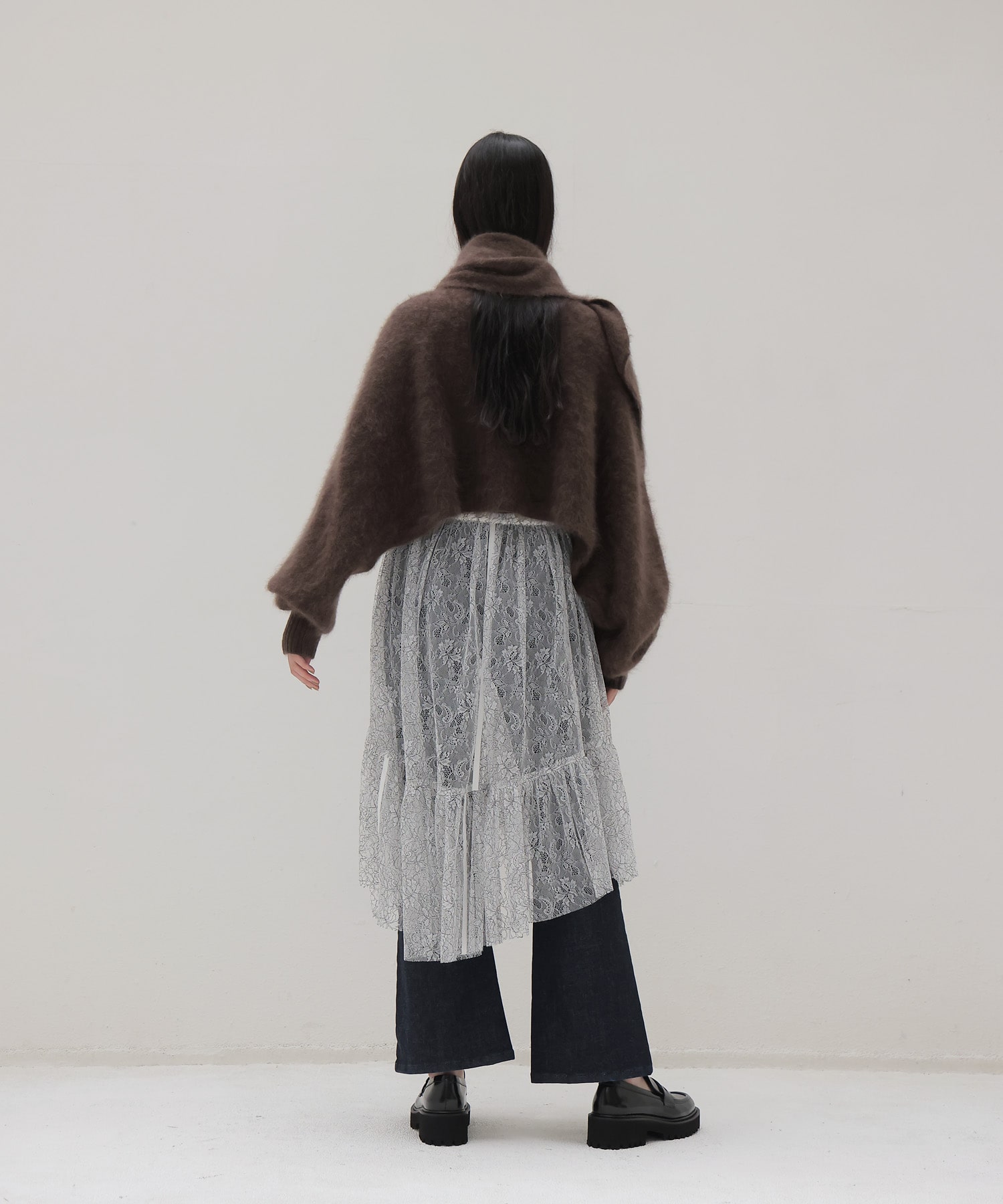 【venit/ヴェニット】BRUSHED STOLE KNIT