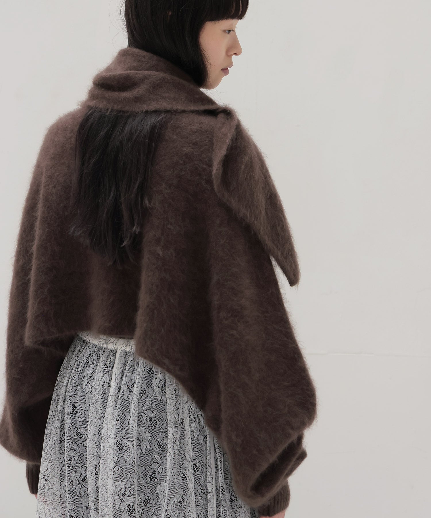 【venit/ヴェニット】BRUSHED STOLE KNIT