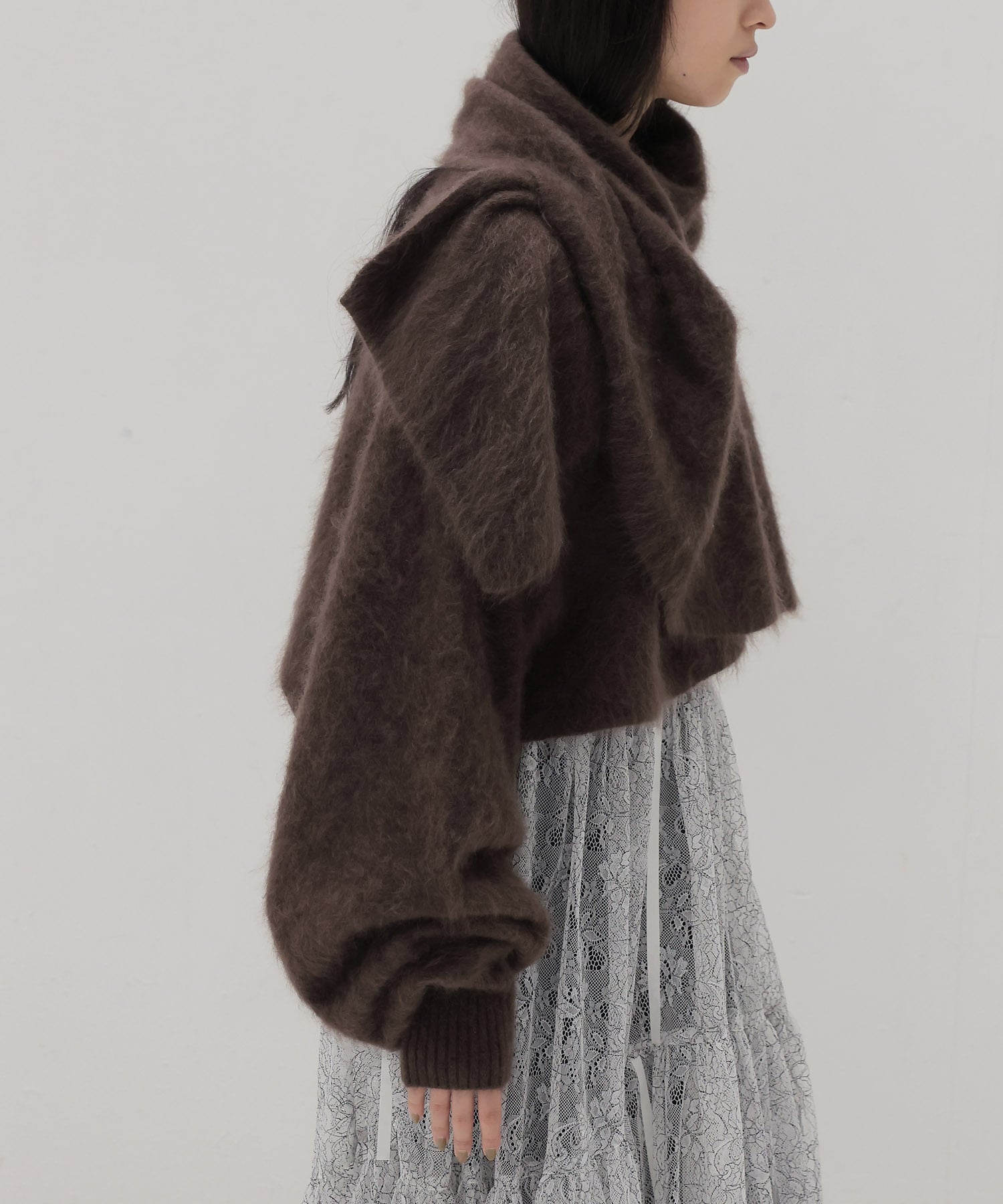 【venit/ヴェニット】BRUSHED STOLE KNIT