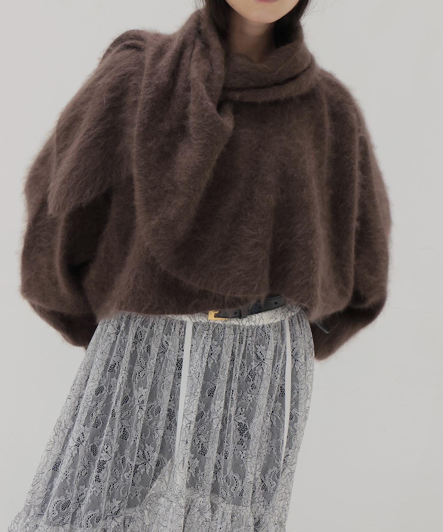 【venit/ヴェニット】BRUSHED STOLE KNIT