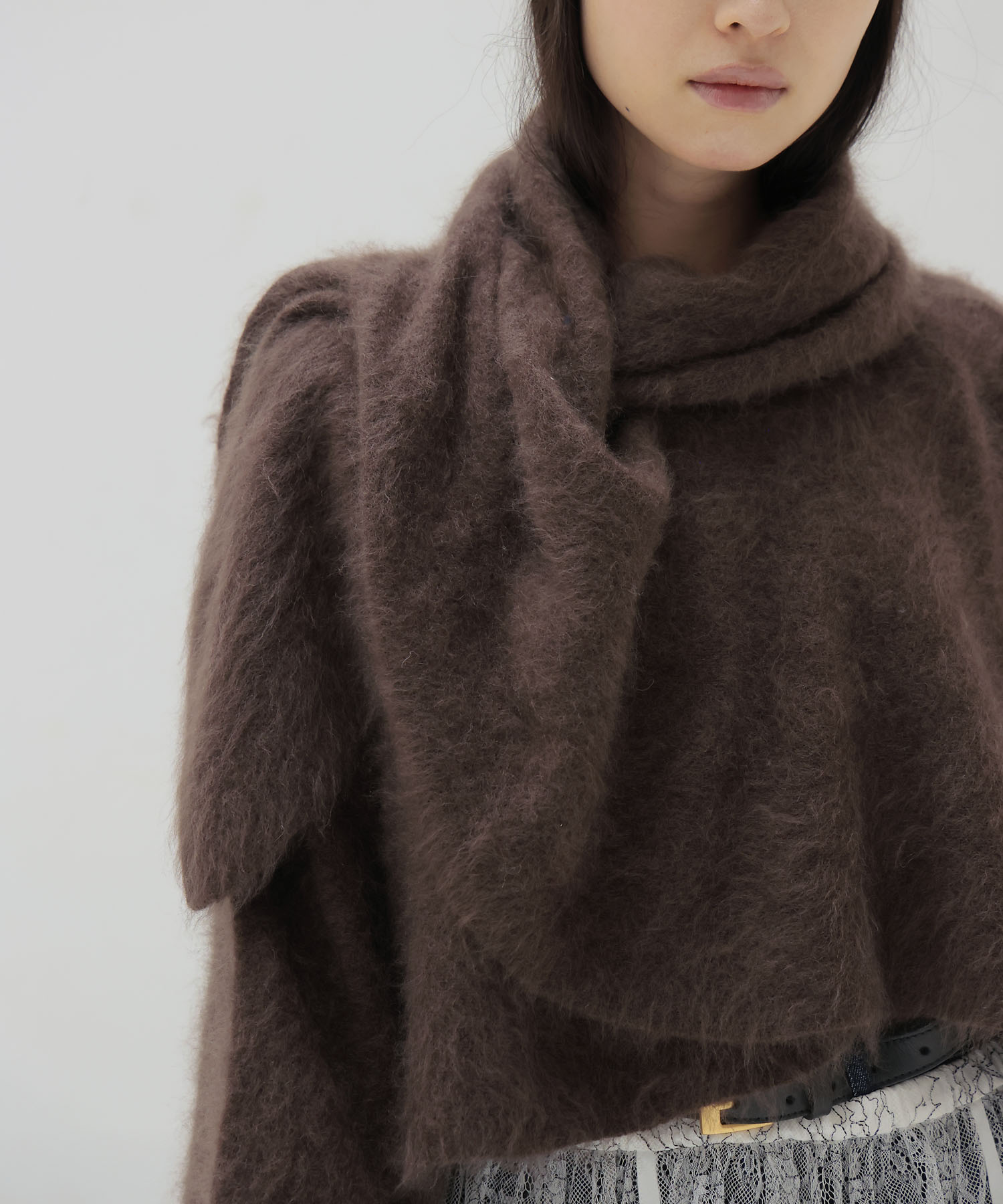 【venit/ヴェニット】BRUSHED STOLE KNIT