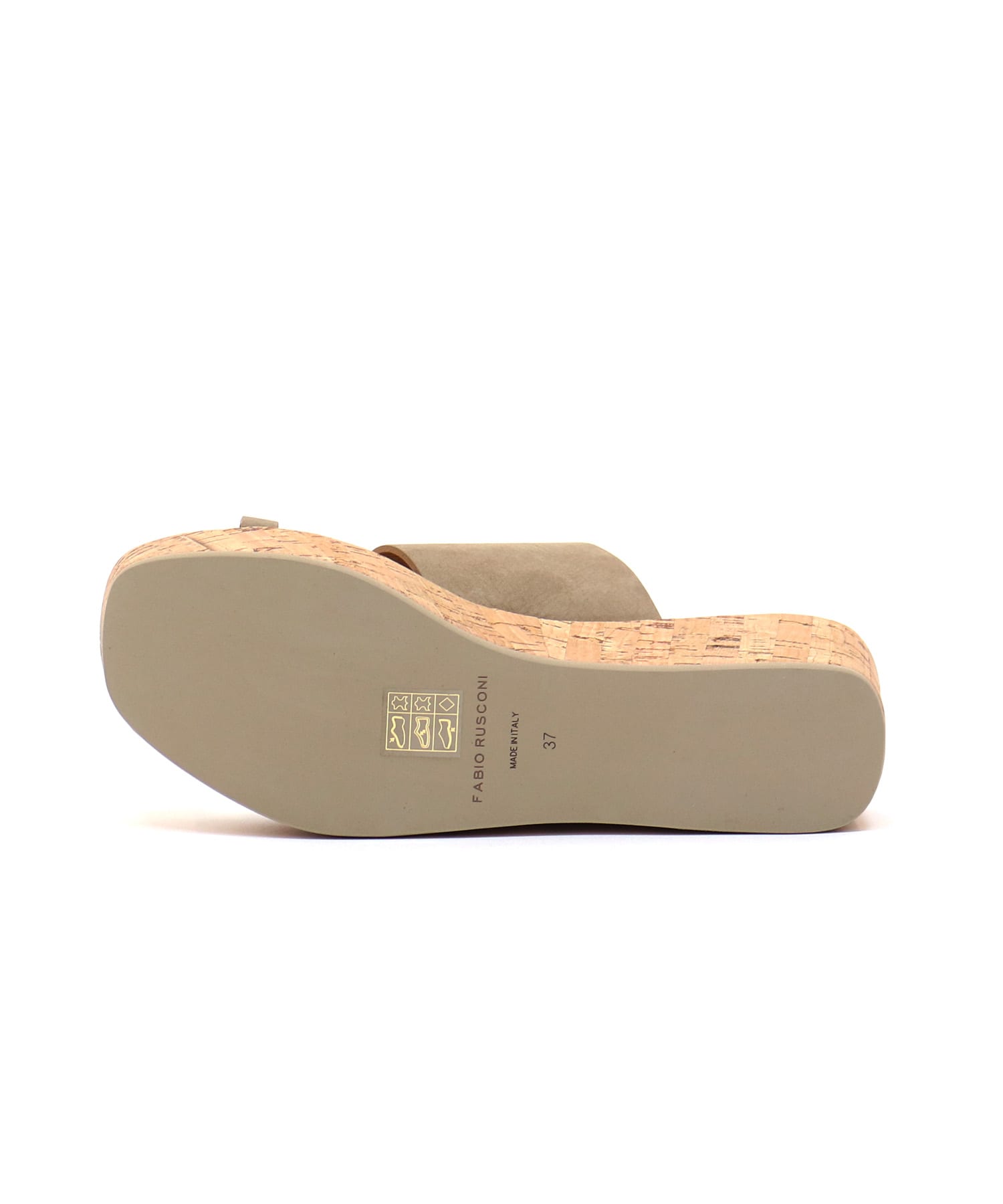 ＜FABIO RUSCONI＞square toe tongs platform sandal