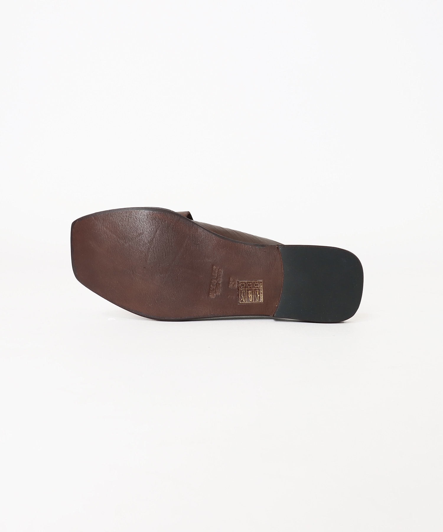 ＜FABIO RUSCONI＞PALU square toe cross design flat sandal