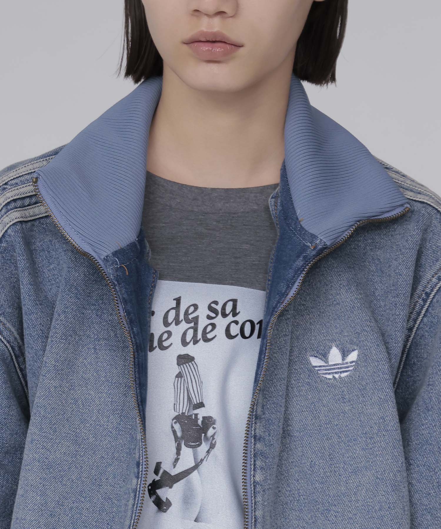 【adidas Originals/アディダスオリジナルス】DENIM FIRE BIRD TRACK TOP