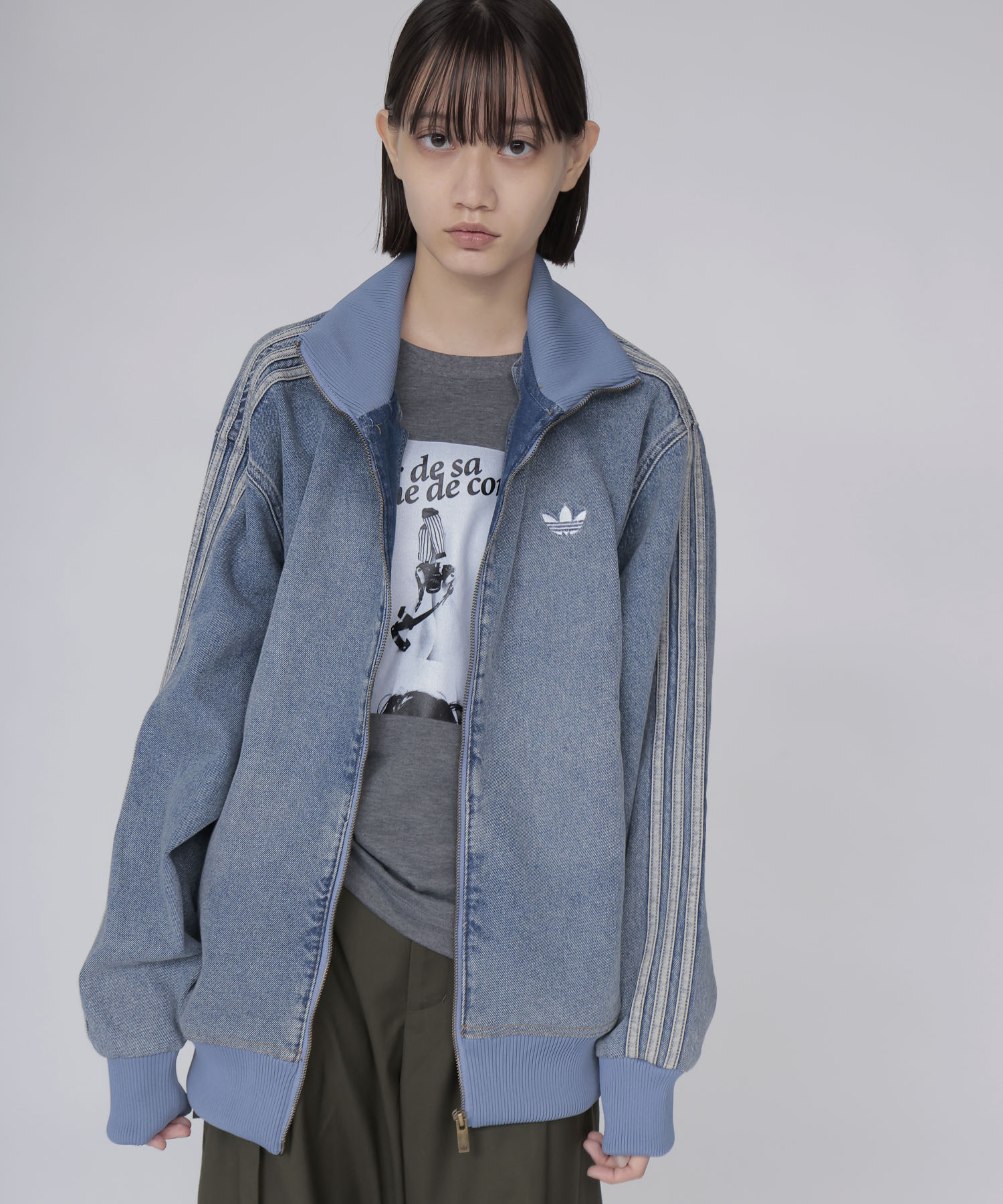 【adidas Originals/アディダスオリジナルス】DENIM FIRE BIRD TRACK TOP