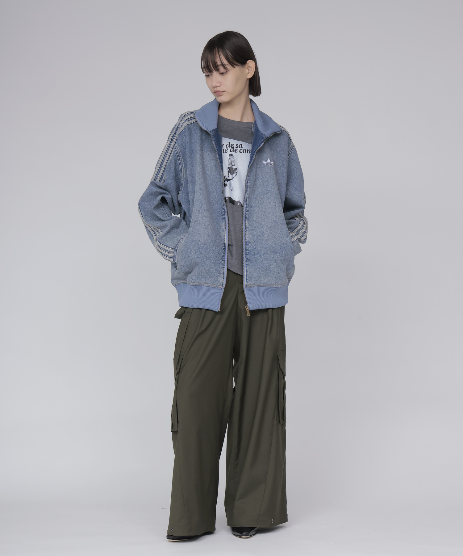 【adidas Originals/アディダスオリジナルス】DENIM FIRE BIRD TRACK TOP