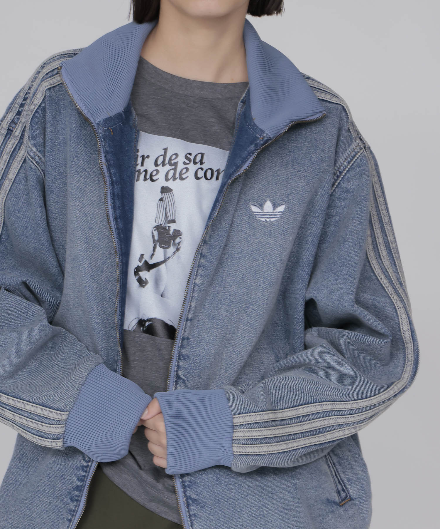 【adidas Originals/アディダスオリジナルス】DENIM FIRE BIRD TRACK TOP