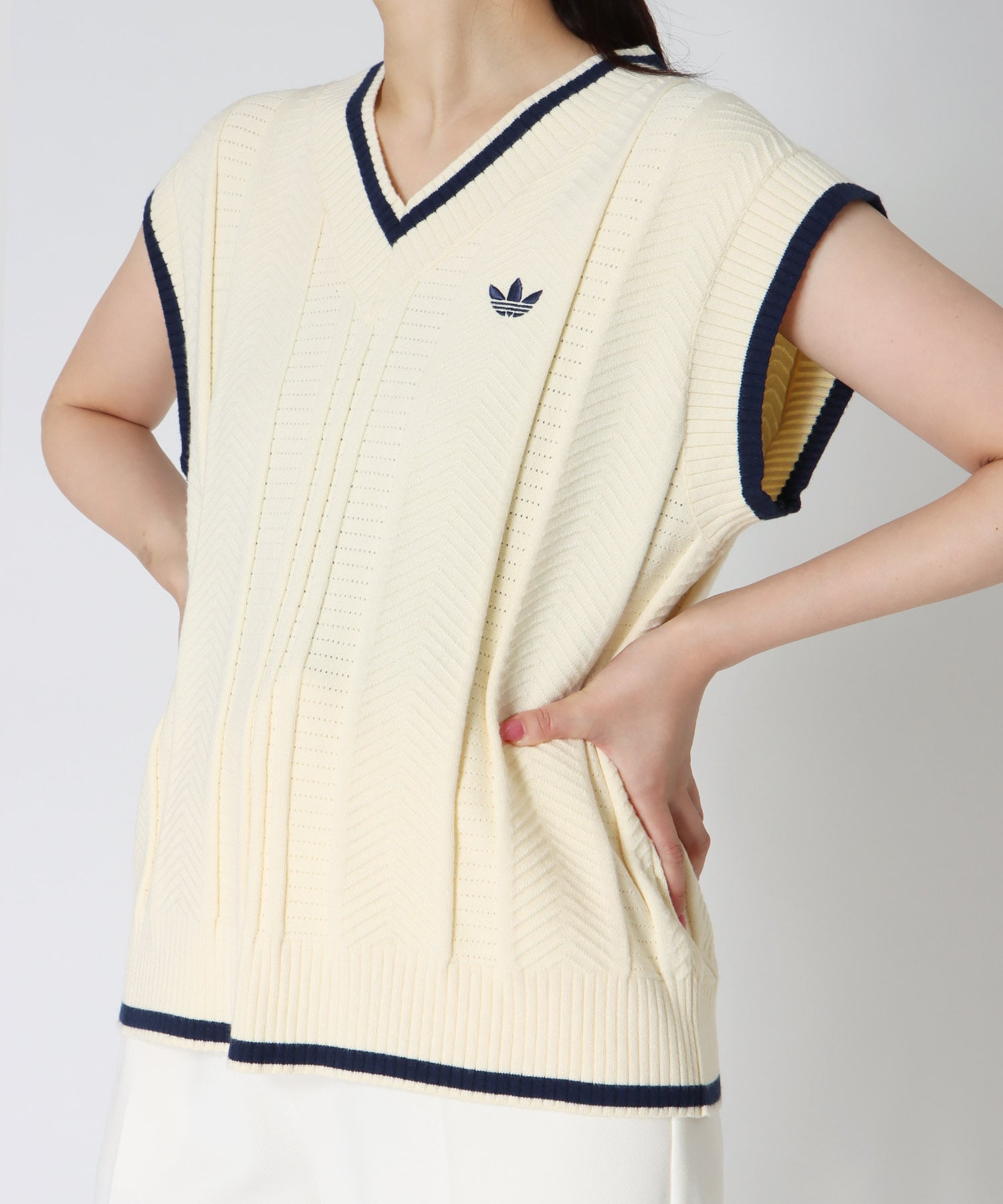 【adidas Originals/アディダスオリジナルス】CABLE KNIT VEST
