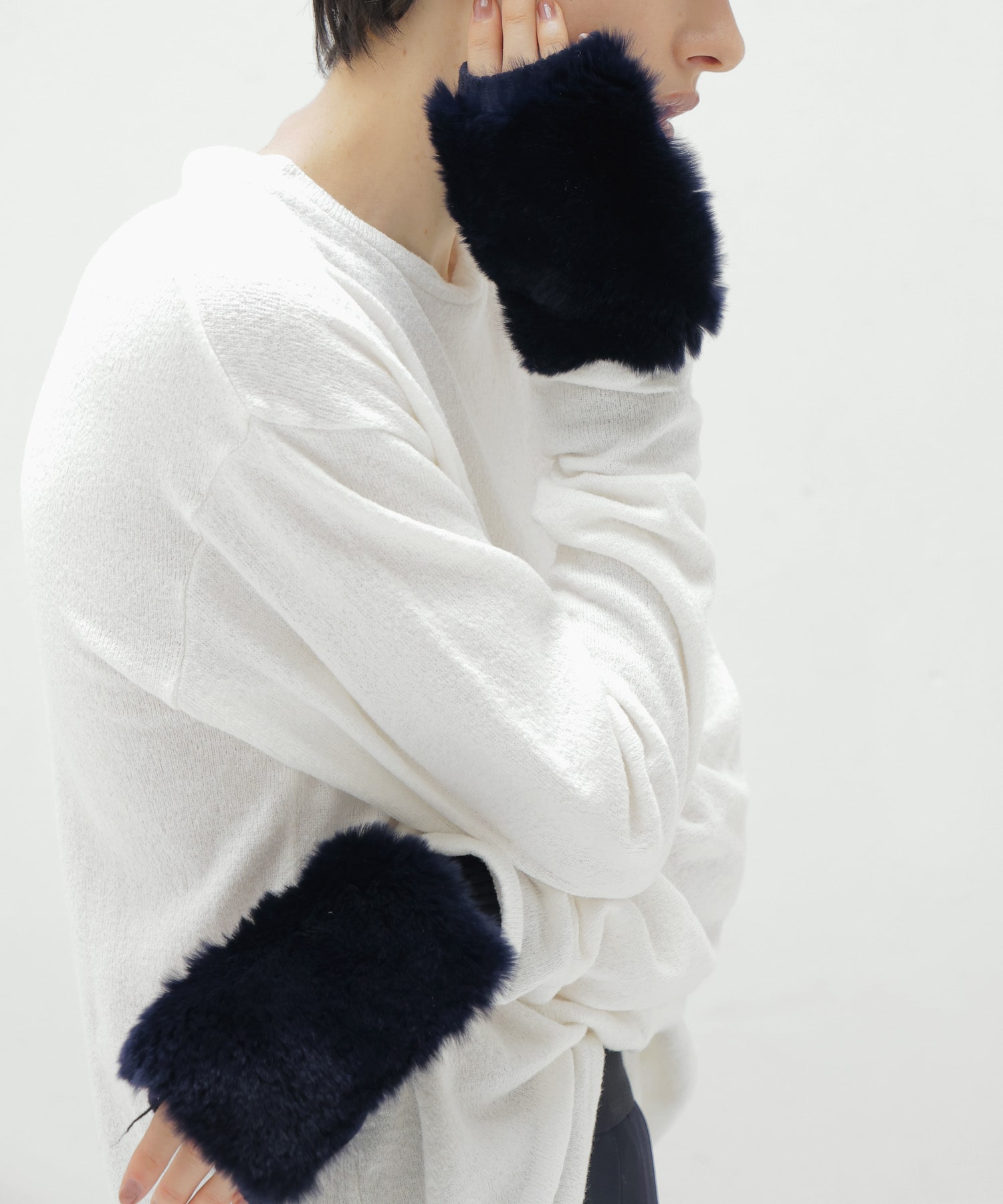 【ALPO/アルポ】REX fur fingerless glove