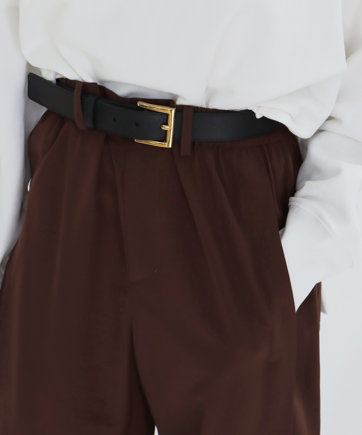 【ATELIER AMBOISE/アトリエ アンボワーズ】gold buckle belt