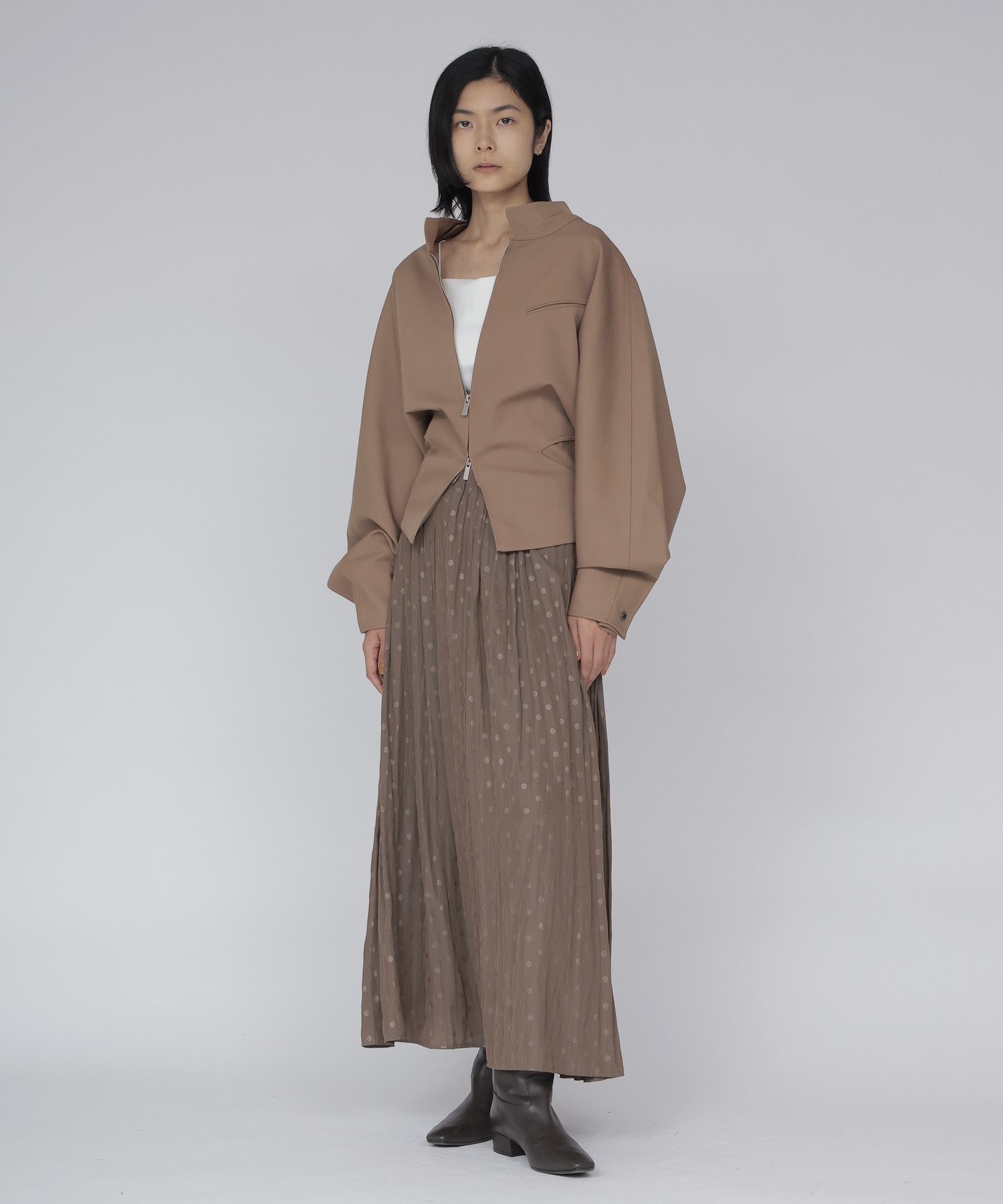 【SYSTEM/システム】TWO-WAY ZIP-UP JACKET