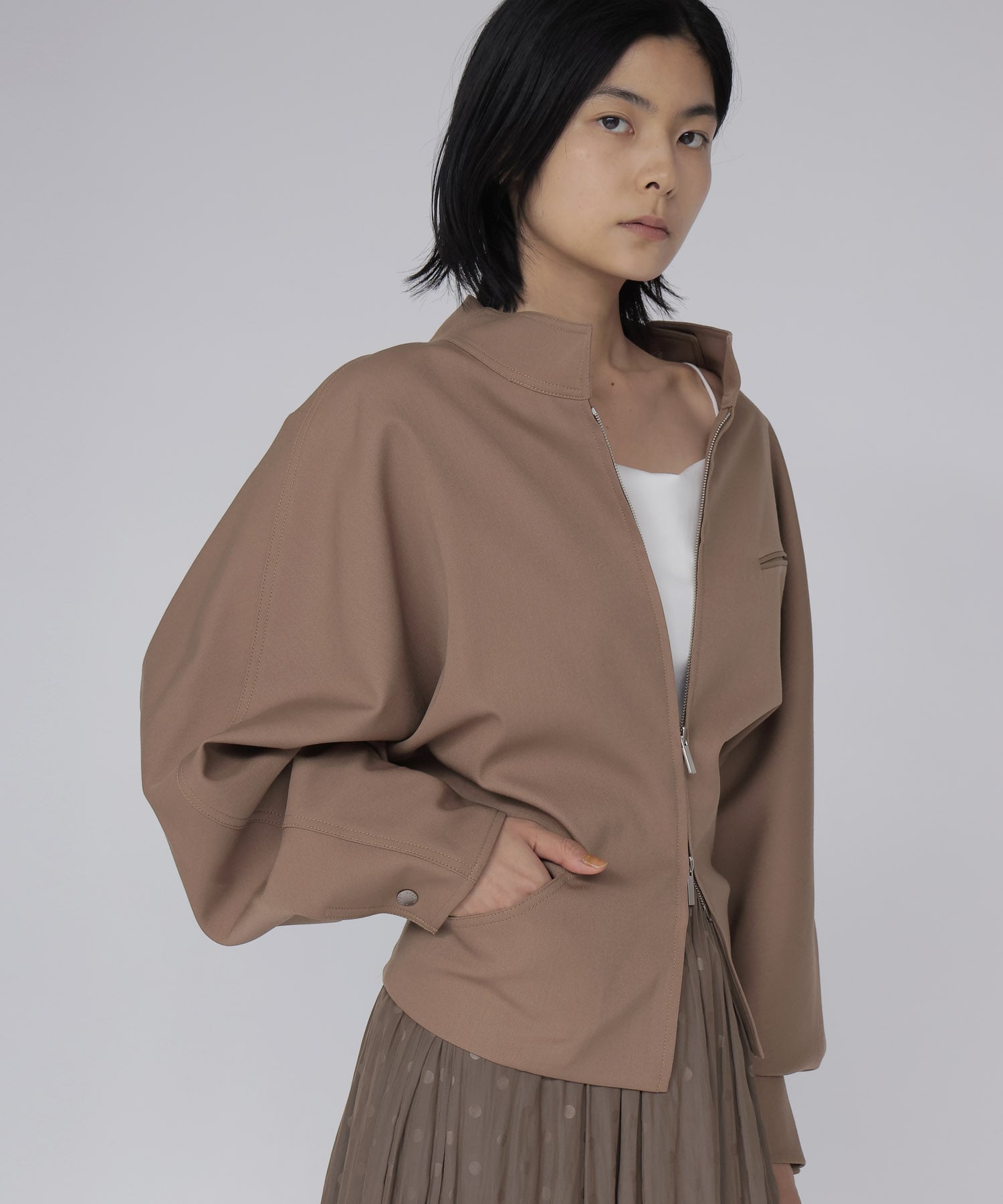 【SYSTEM/システム】TWO-WAY ZIP-UP JACKET