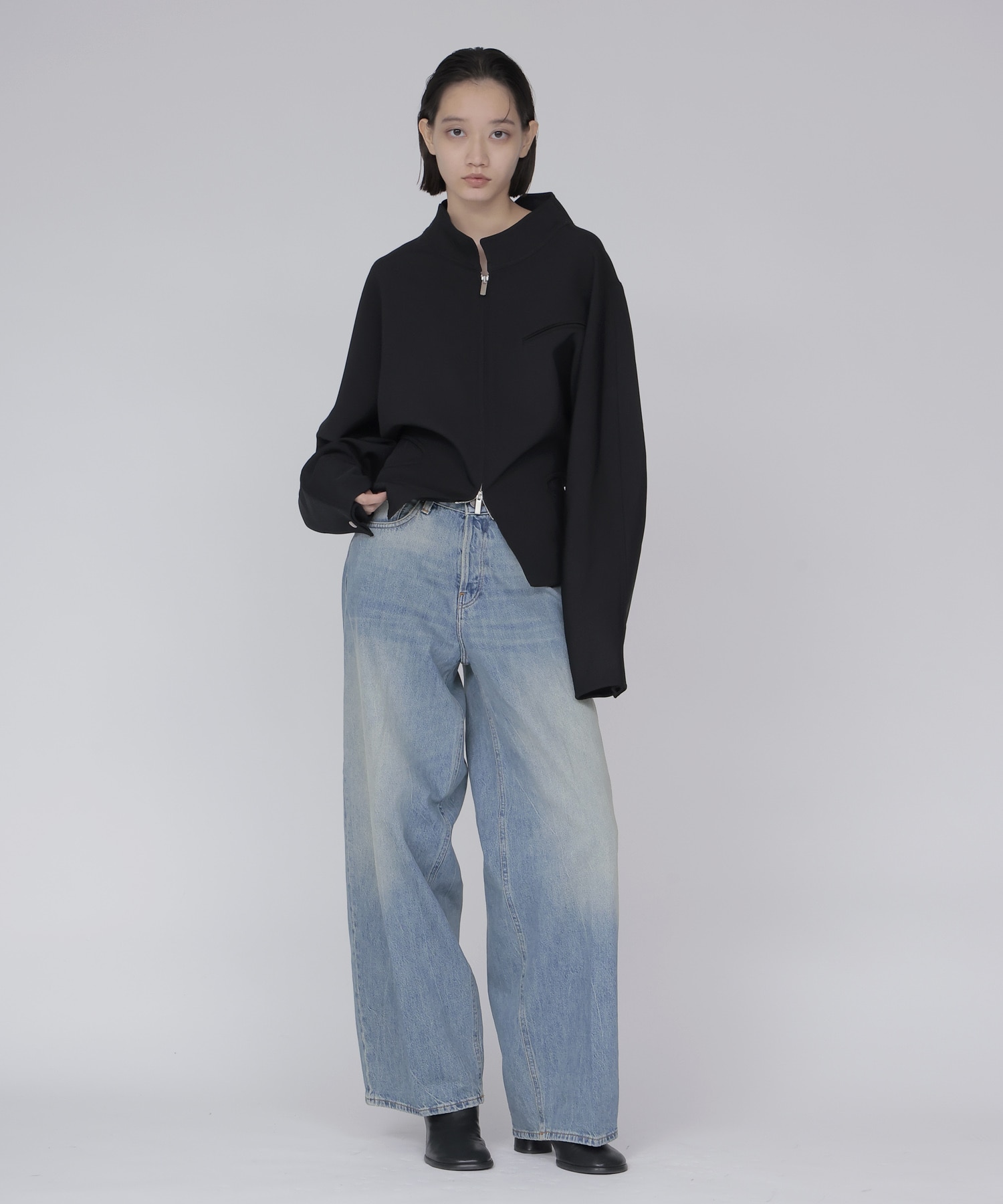【SYSTEM/システム】TWO-WAY ZIP-UP JACKET