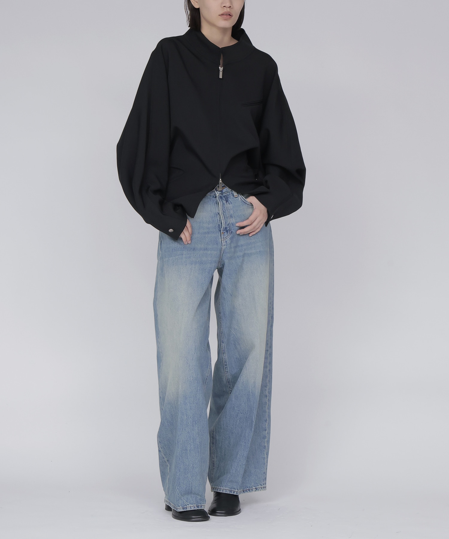 【SYSTEM/システム】TWO-WAY ZIP-UP JACKET