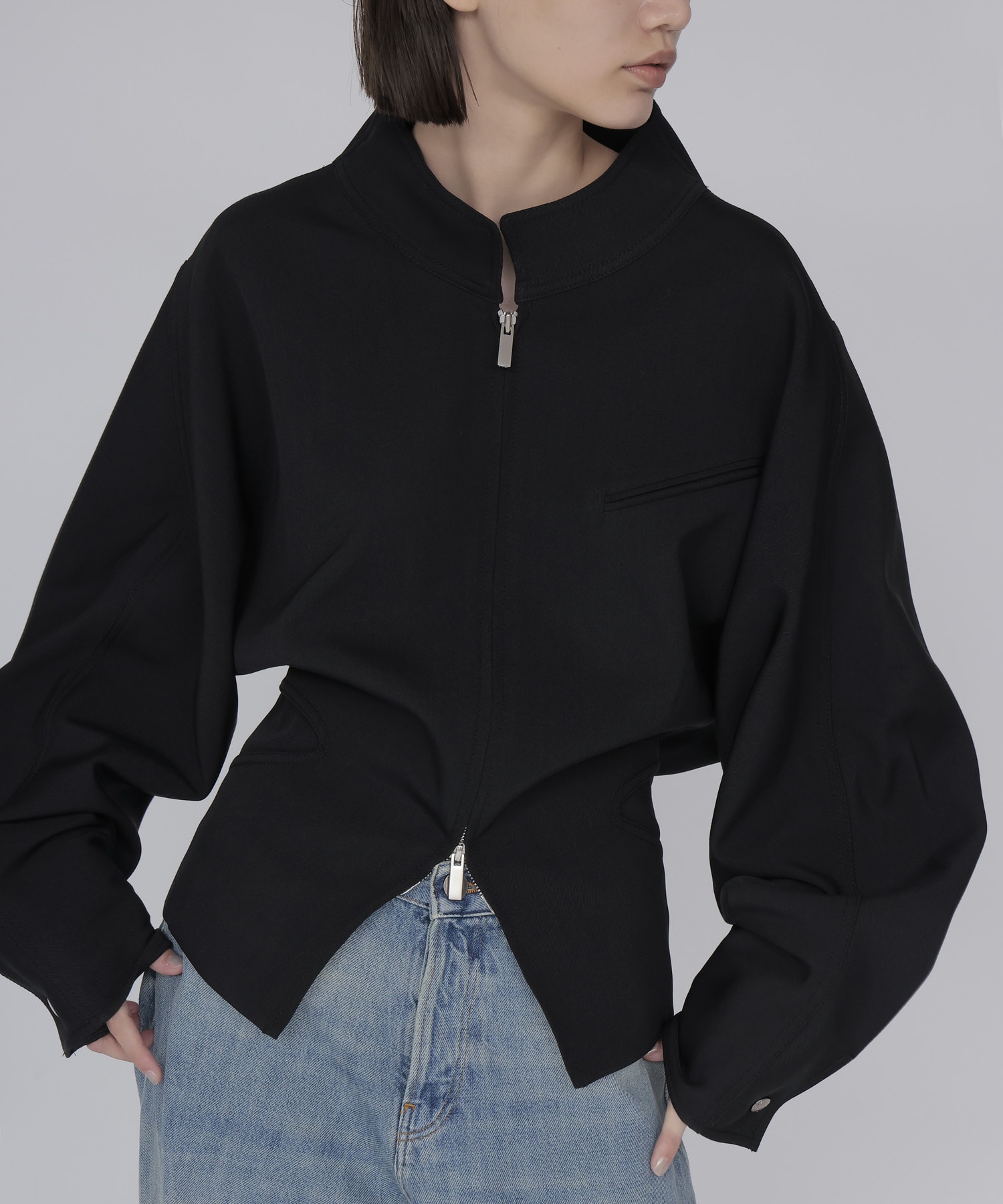 【SYSTEM/システム】TWO-WAY ZIP-UP JACKET