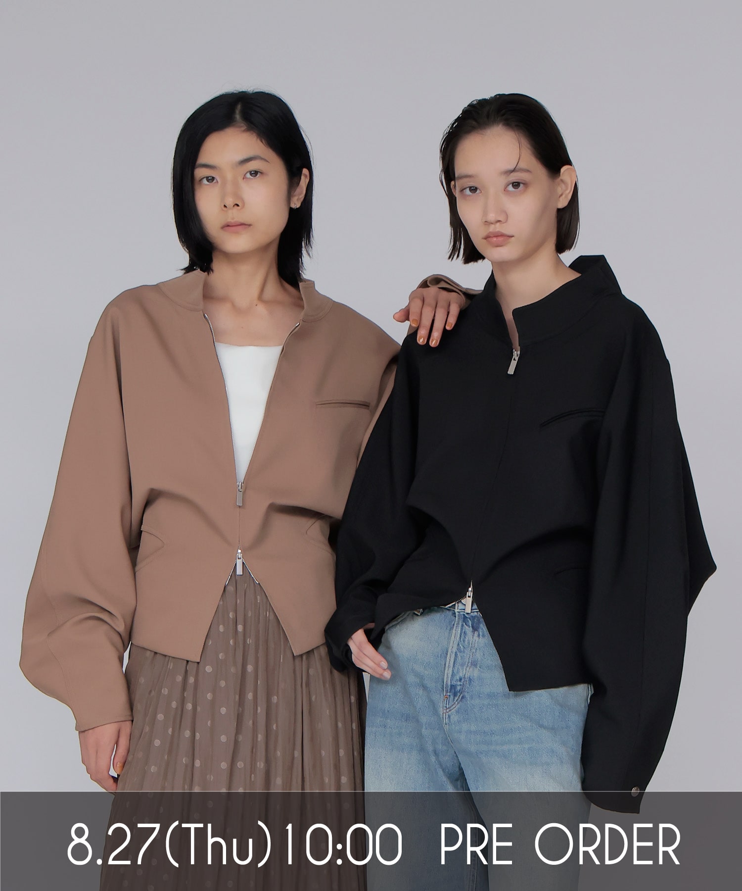 【SYSTEM/システム】TWO-WAY ZIP-UP JACKET