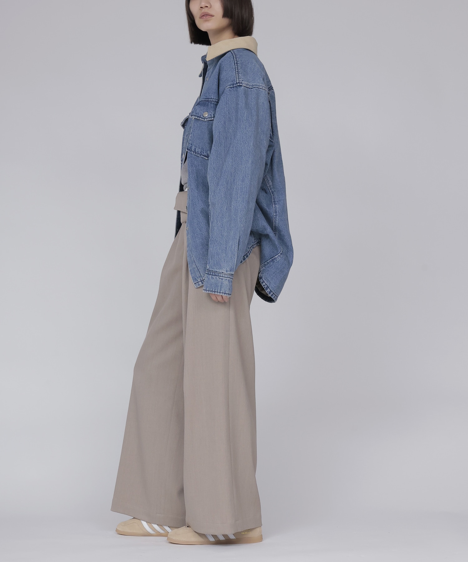 【SYSTEM / システム】CORDUROY-COLLAR CONTRAST DENIM JACKET