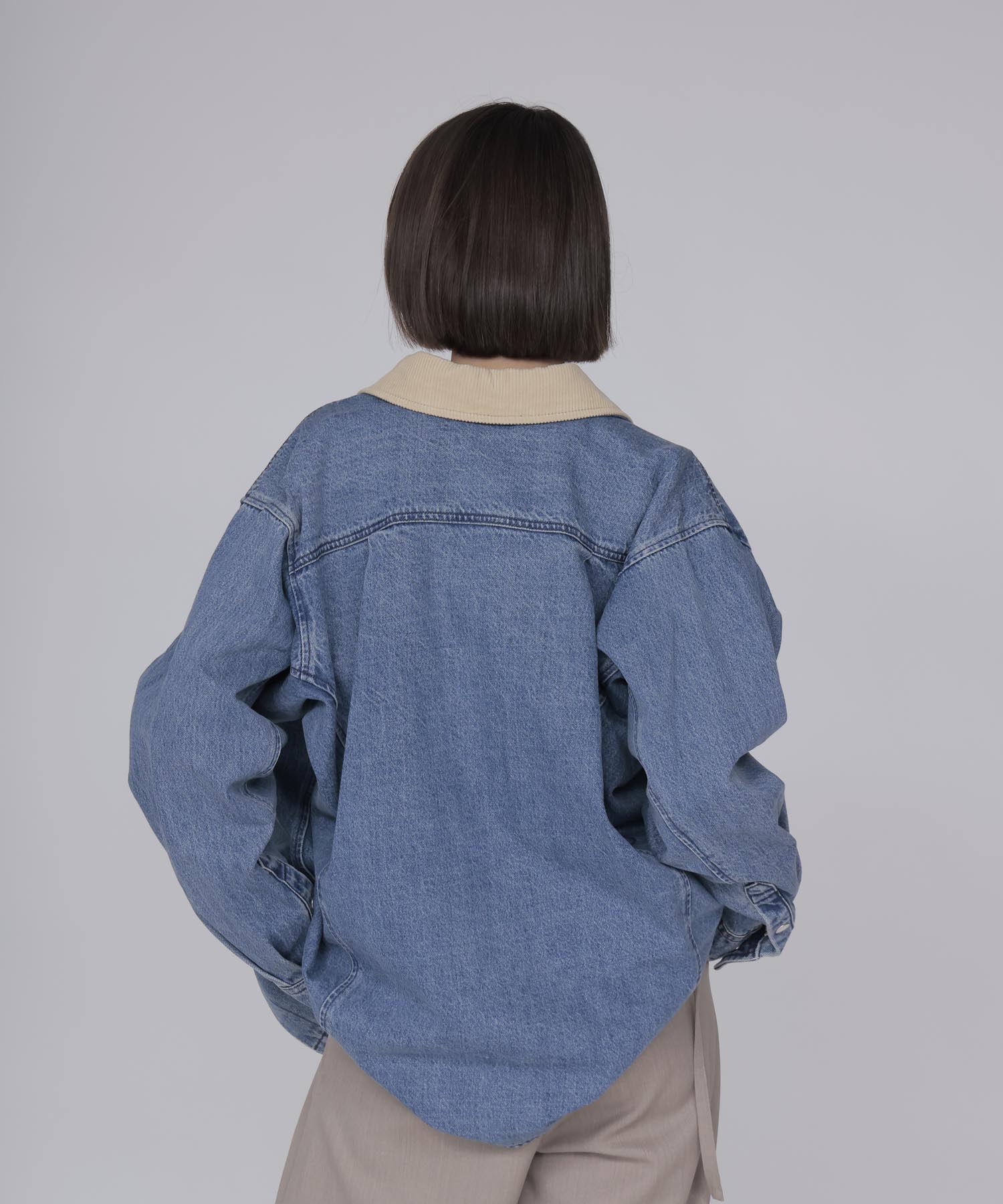 【SYSTEM / システム】CORDUROY-COLLAR CONTRAST DENIM JACKET