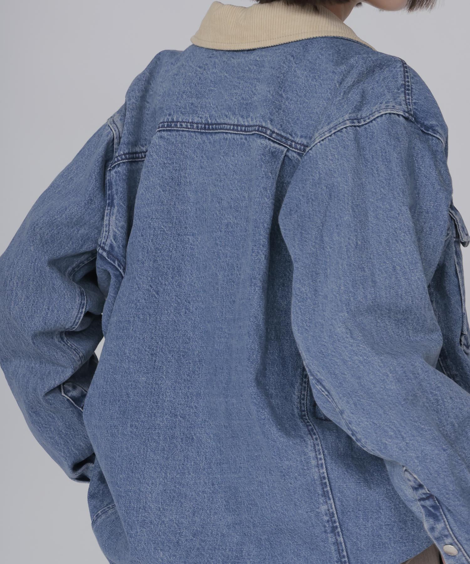 【SYSTEM / システム】CORDUROY-COLLAR CONTRAST DENIM JACKET
