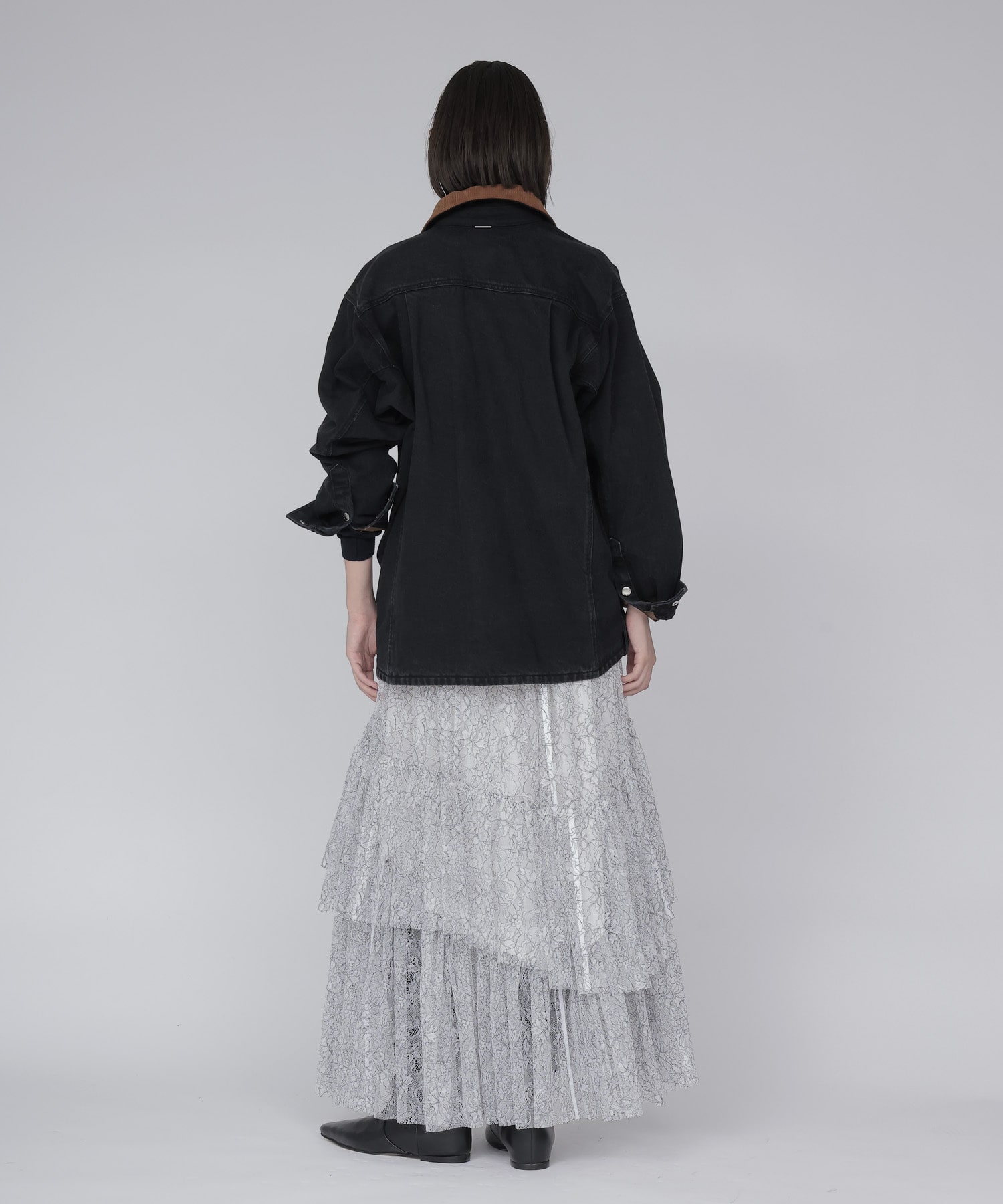 【SYSTEM / システム】CORDUROY-COLLAR CONTRAST DENIM JACKET