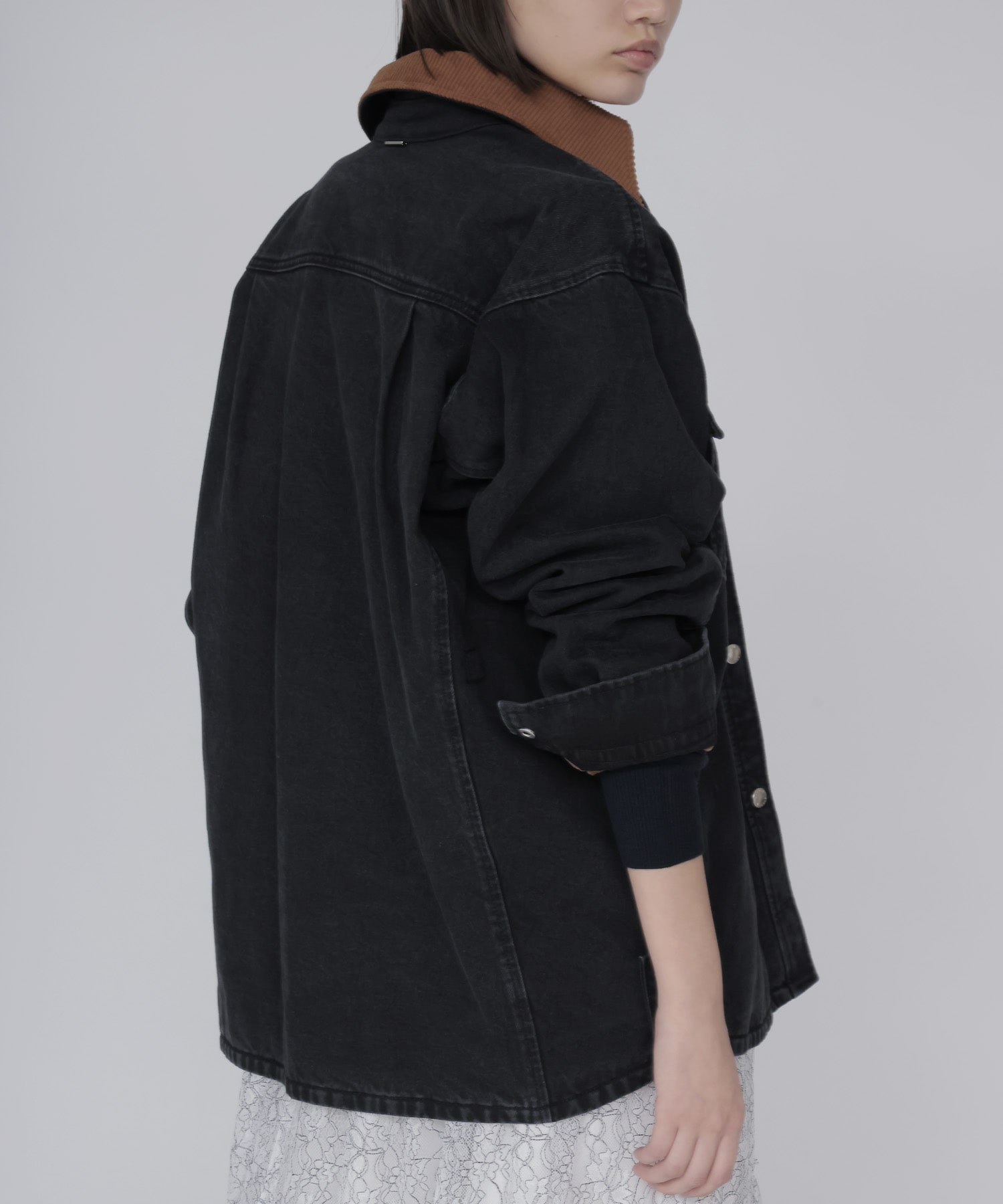 【SYSTEM / システム】CORDUROY-COLLAR CONTRAST DENIM JACKET