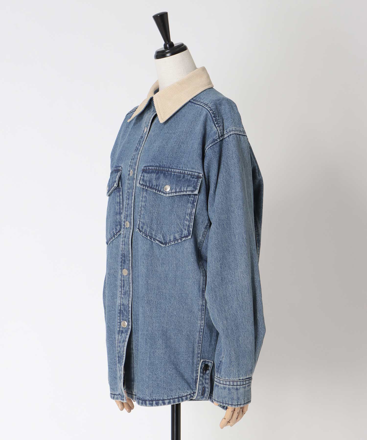 【SYSTEM / システム】CORDUROY-COLLAR CONTRAST DENIM JACKET