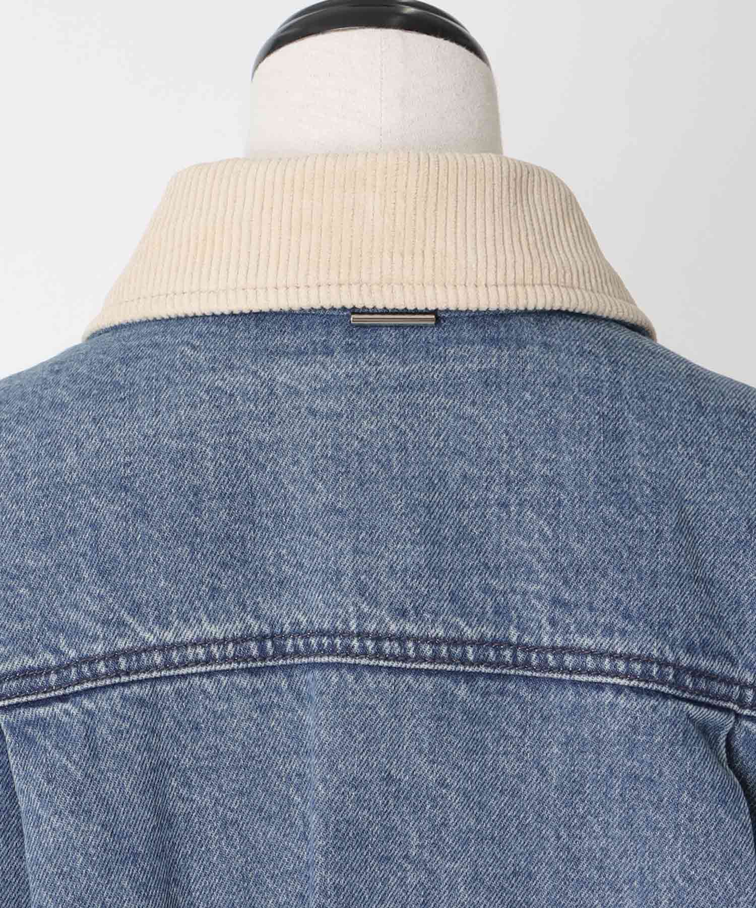 【SYSTEM / システム】CORDUROY-COLLAR CONTRAST DENIM JACKET
