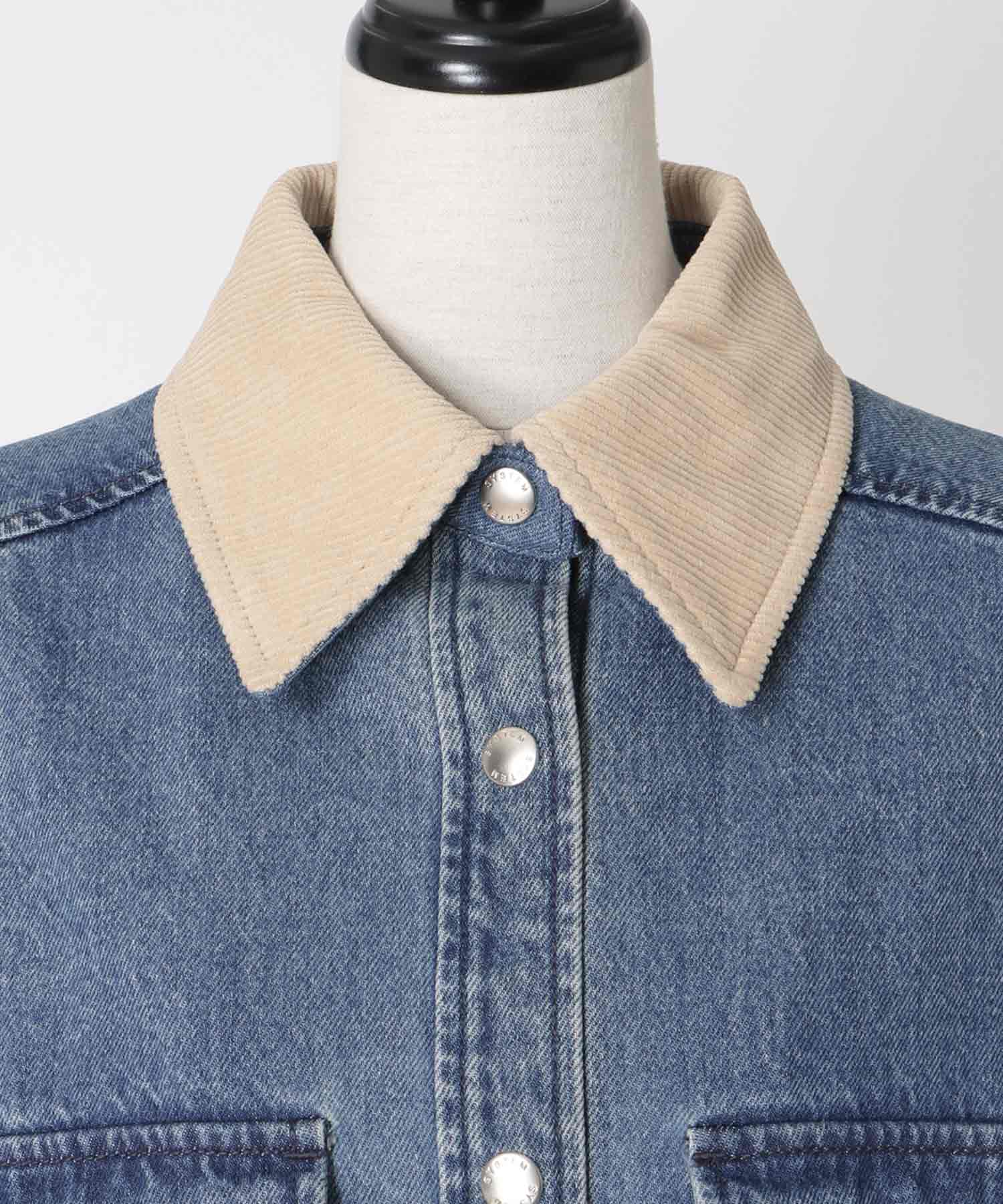 【SYSTEM / システム】CORDUROY-COLLAR CONTRAST DENIM JACKET