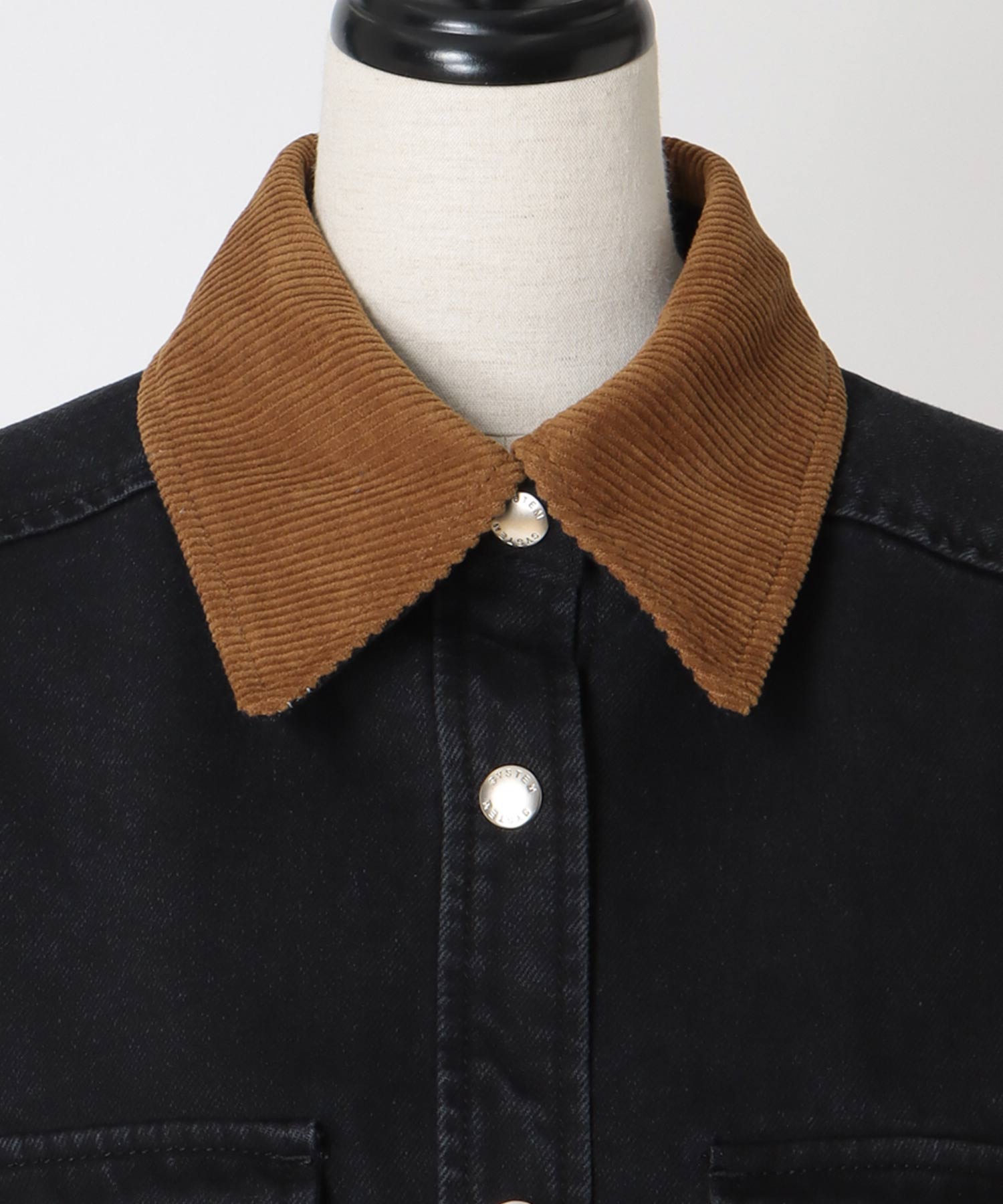 【SYSTEM / システム】CORDUROY-COLLAR CONTRAST DENIM JACKET