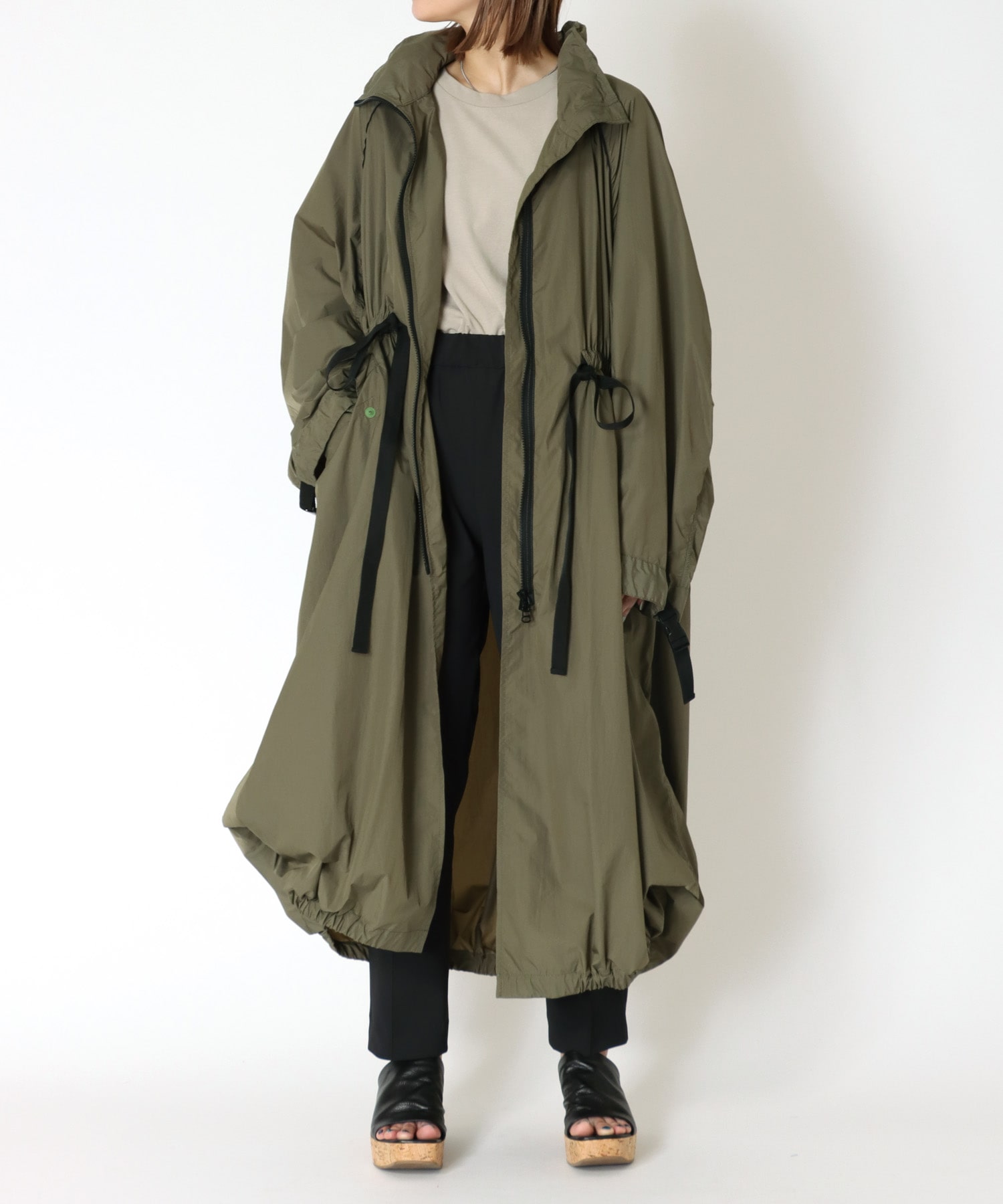 ＜STUMBLY＞military taffeta coat