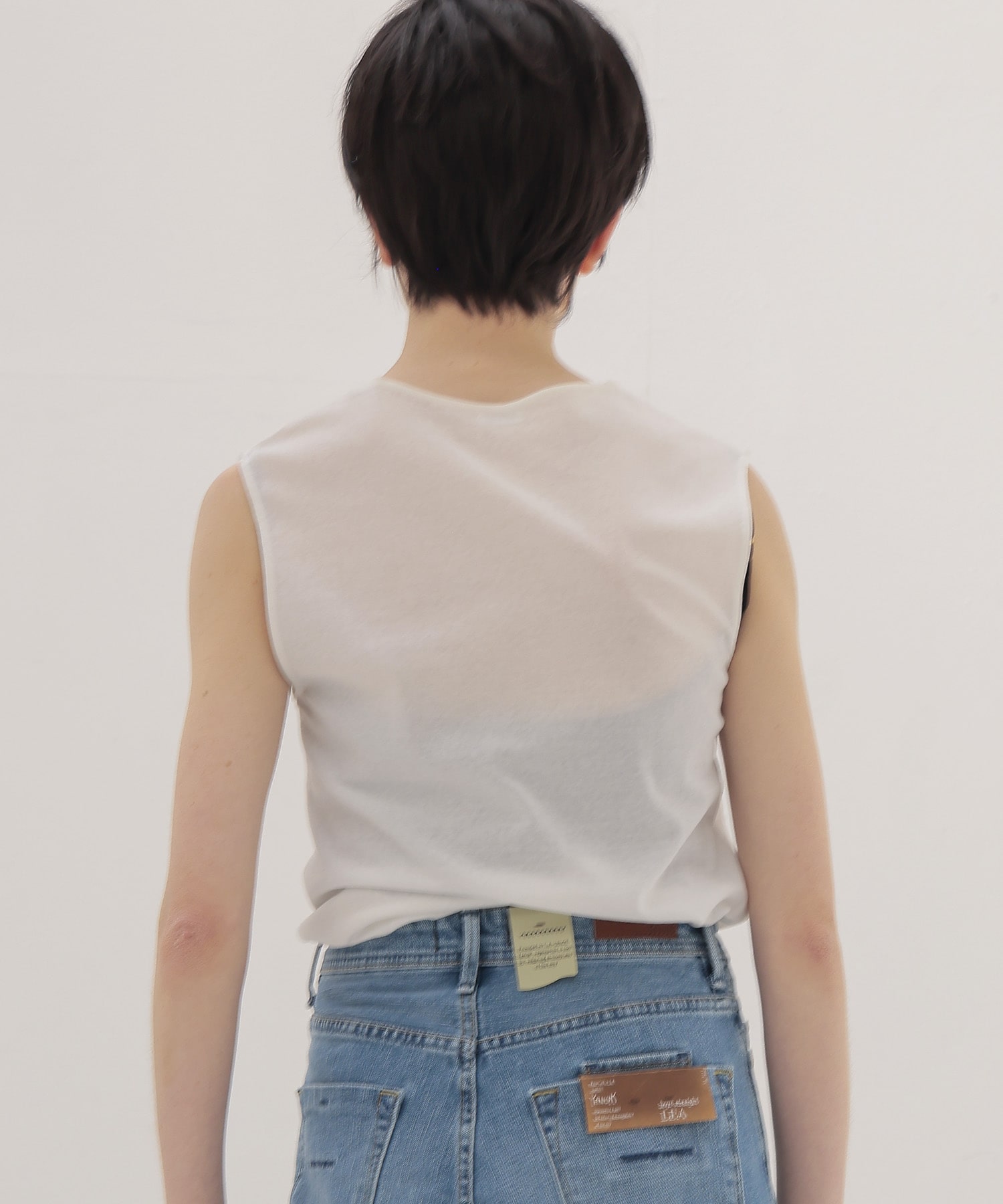 soft sheer crew tank top