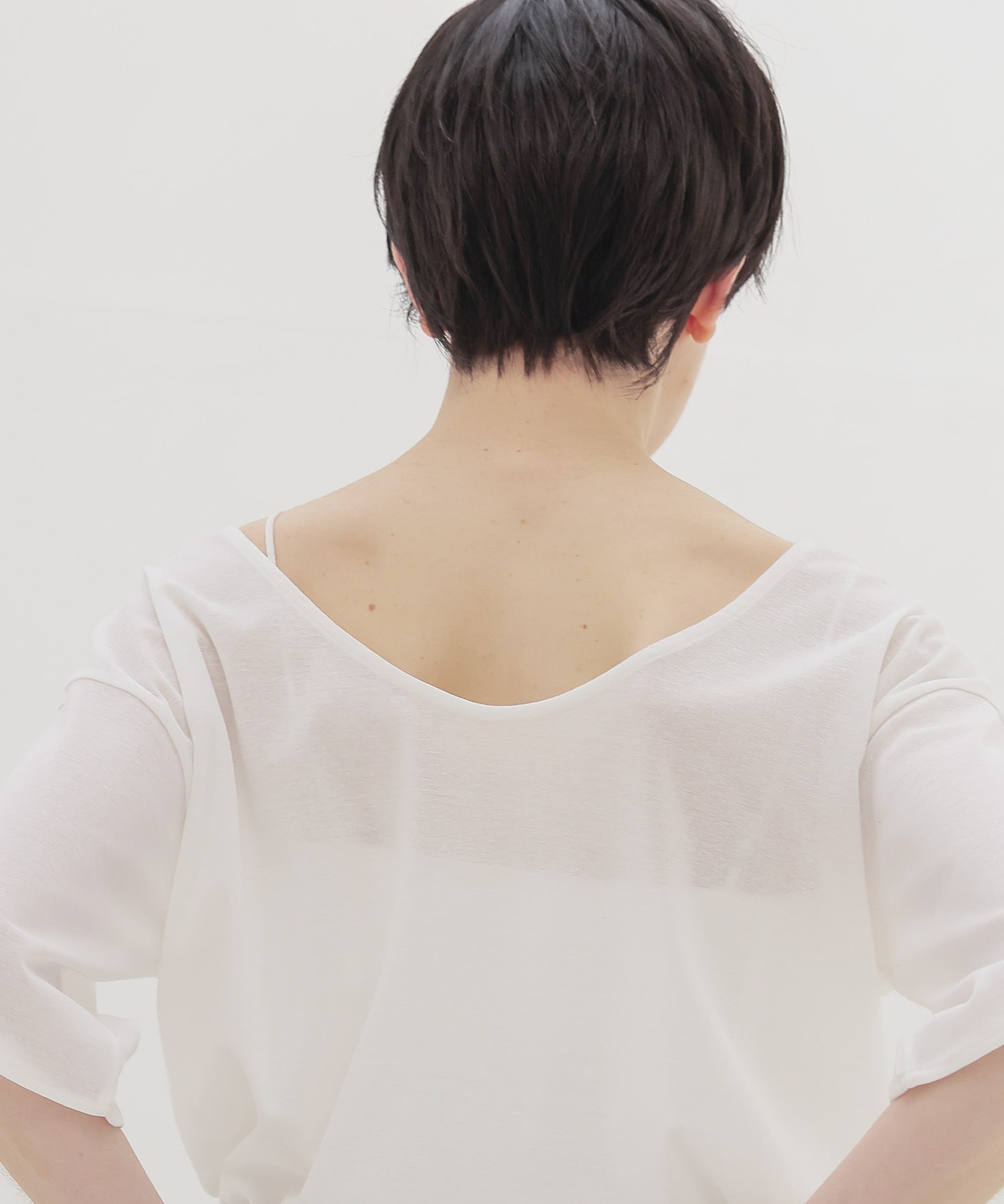 soft sheer half sleeve tee