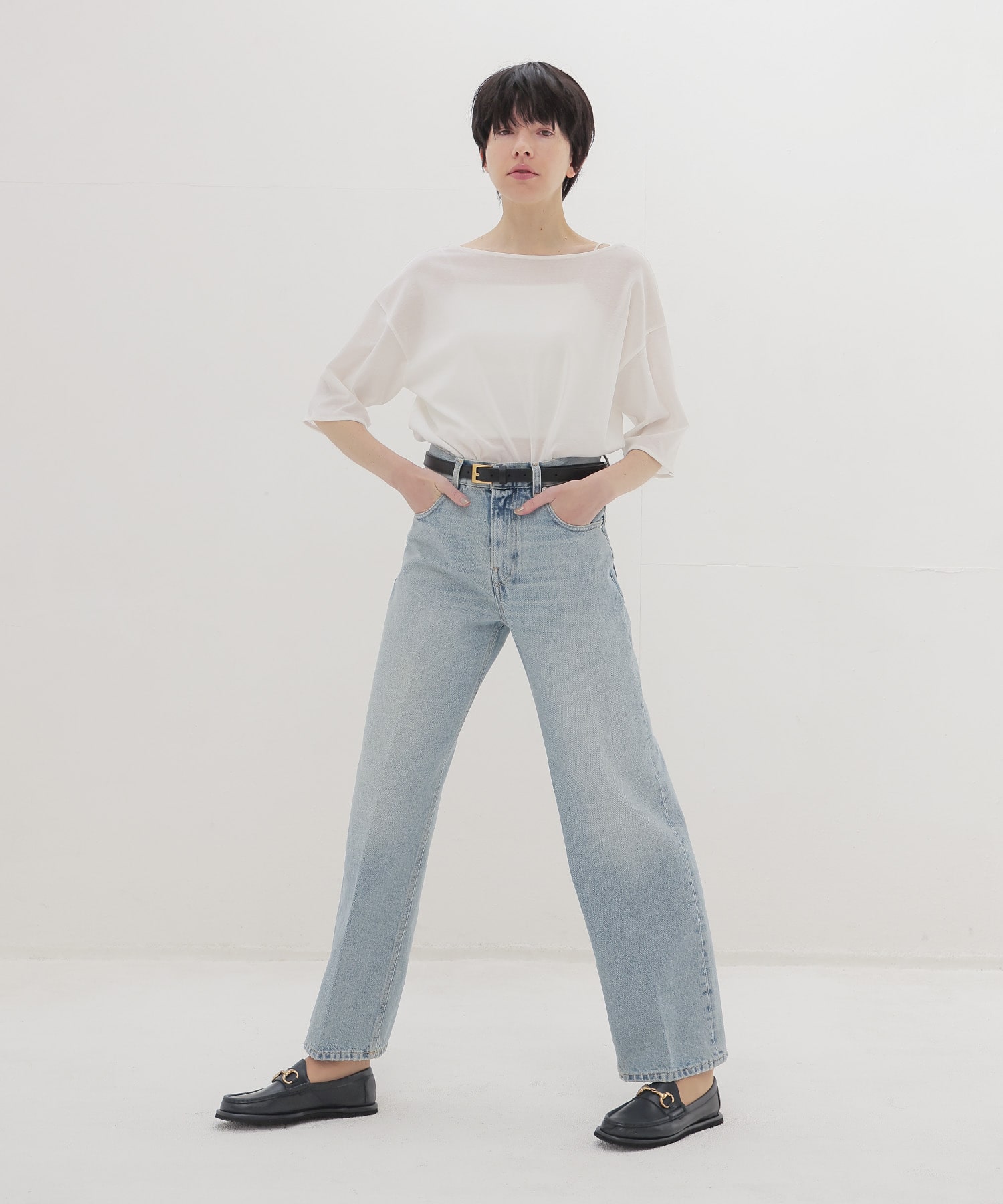 soft sheer half sleeve tee