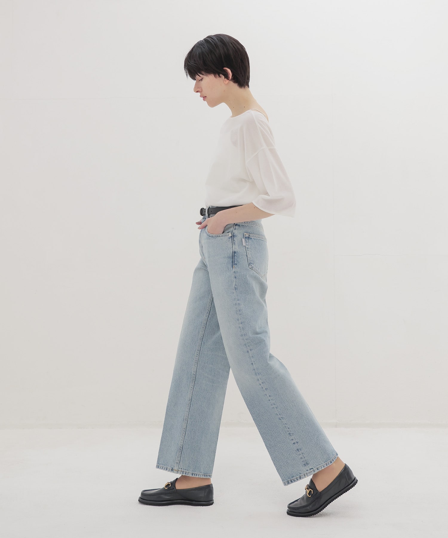 soft sheer half sleeve tee