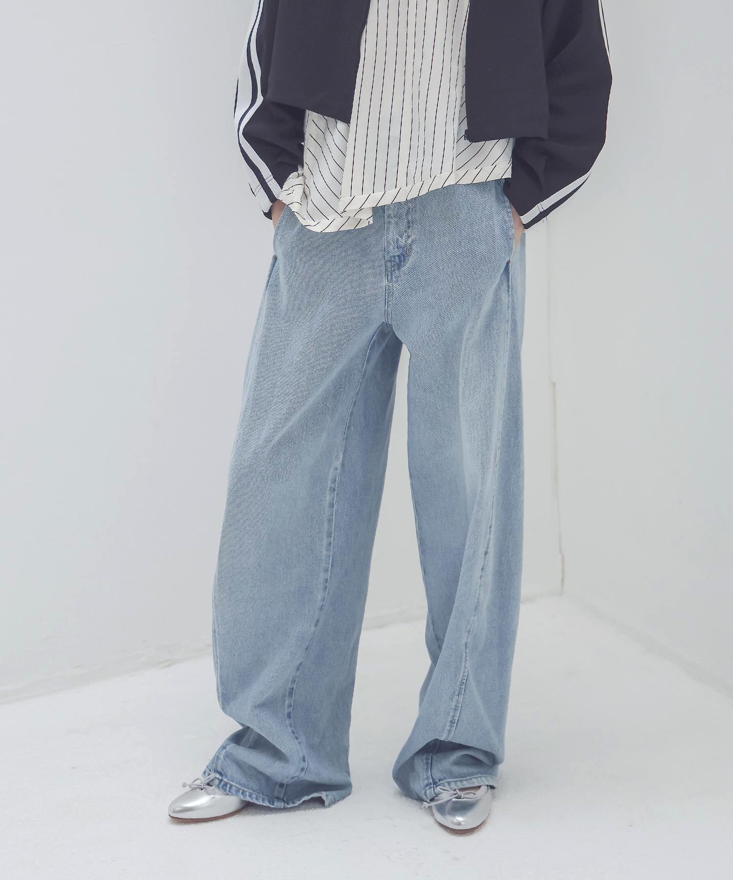 1990 barrel denim pants