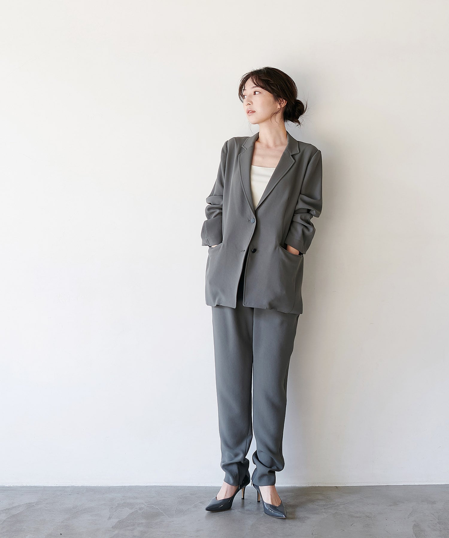 staple shrink tailored jacket | AND ON JIONE STORE（アンドオン