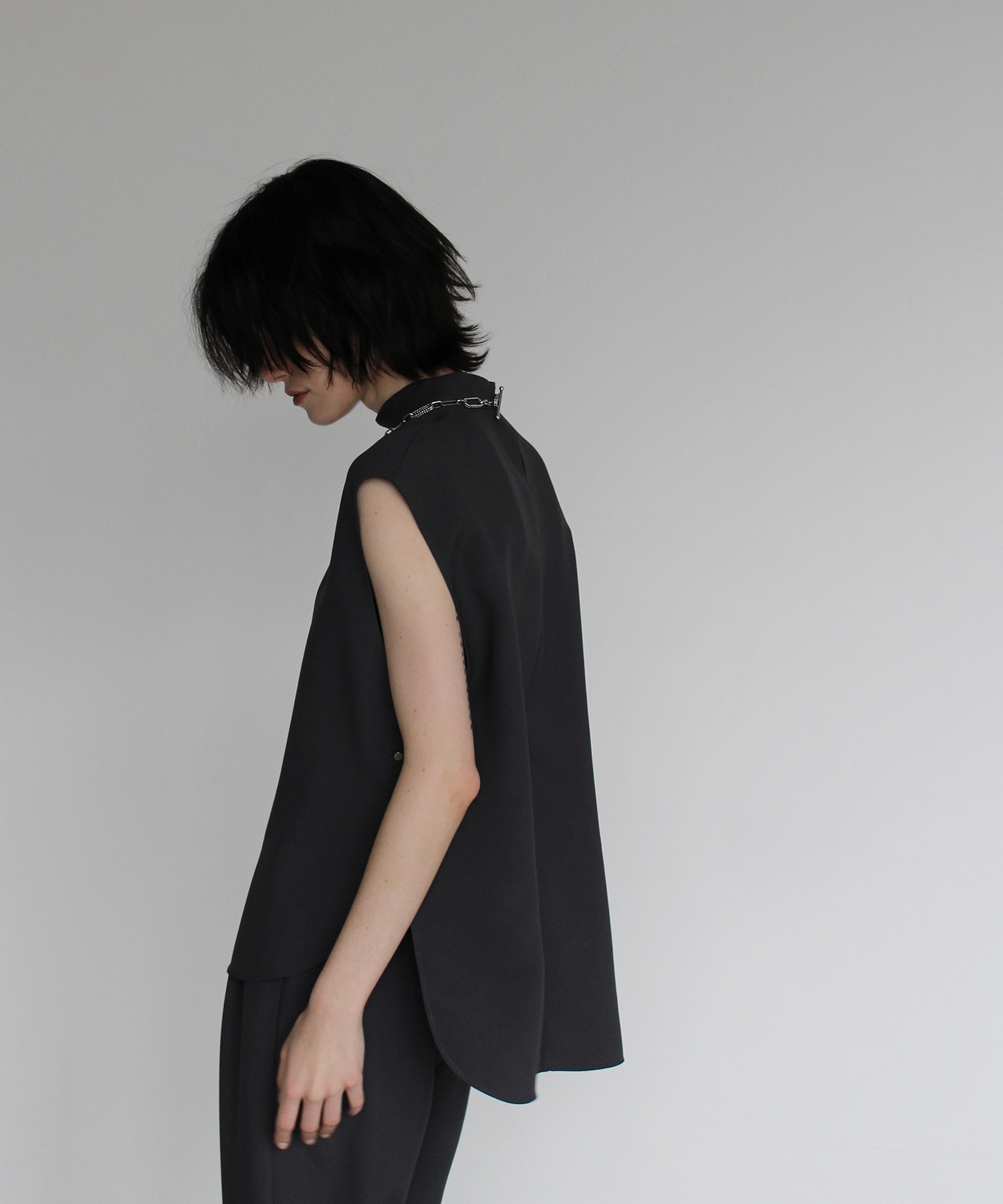 doublecross sleeveless blouse