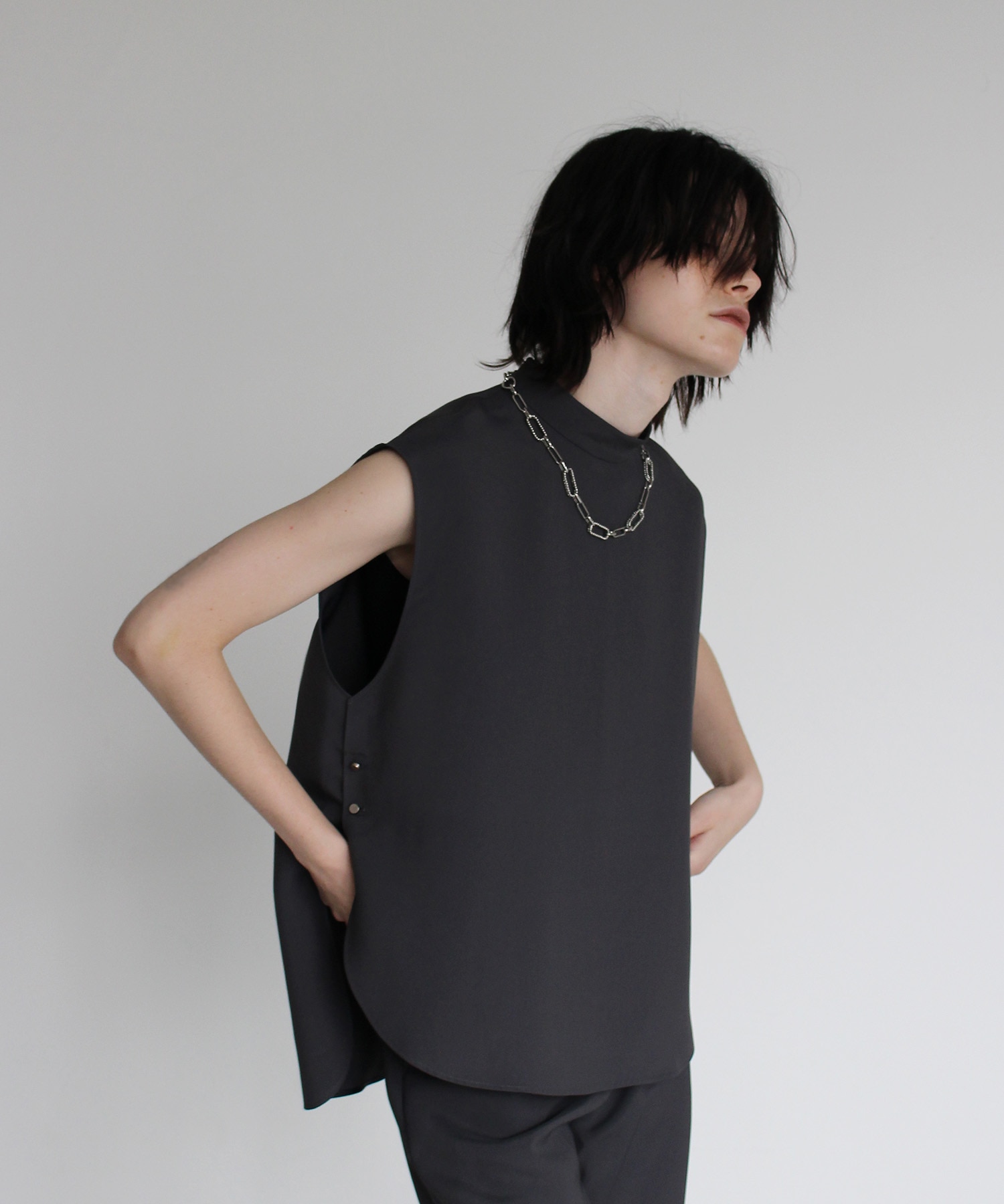 doublecross sleeveless blouse