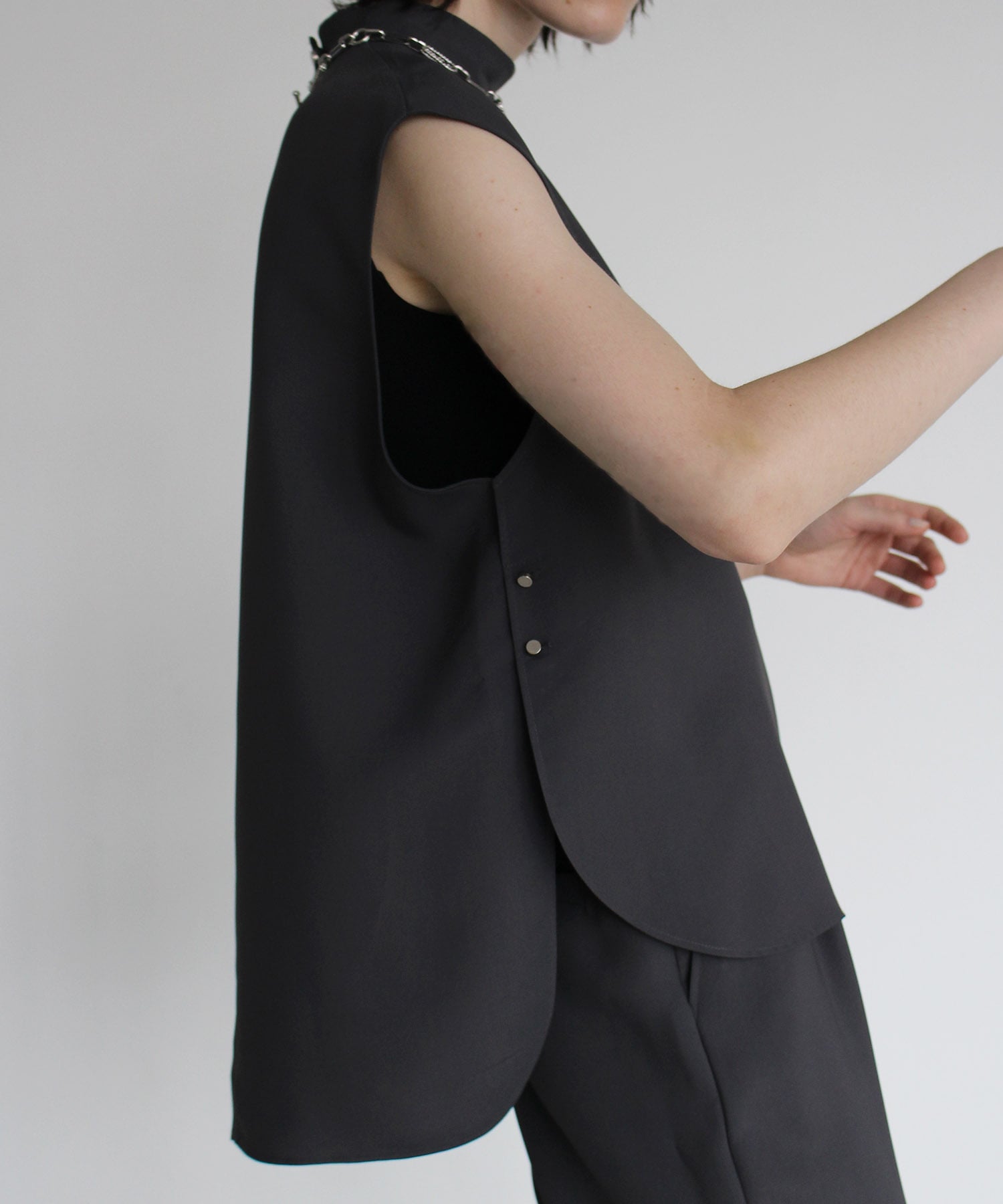 doublecross sleeveless blouse