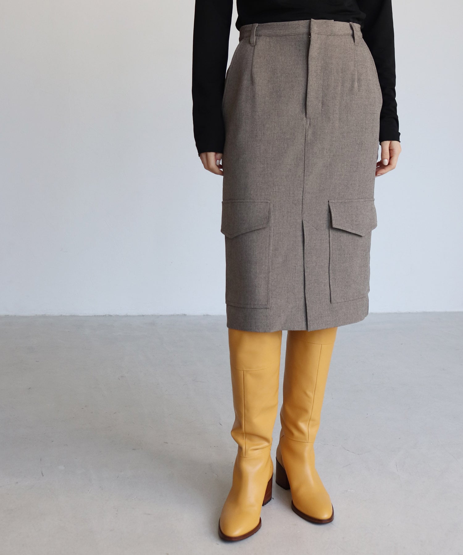 melange Stretch tight skirt