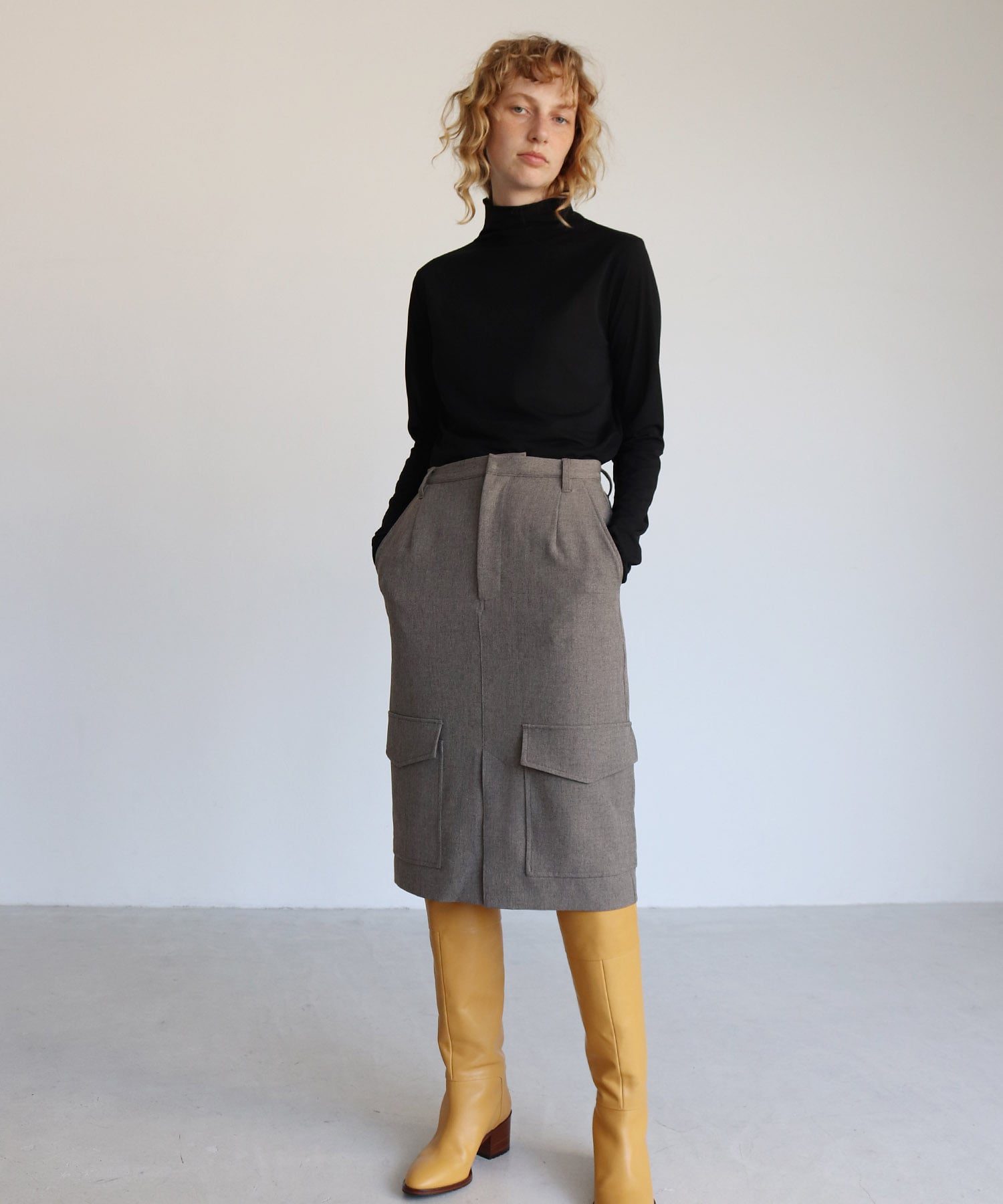 melange Stretch tight skirt