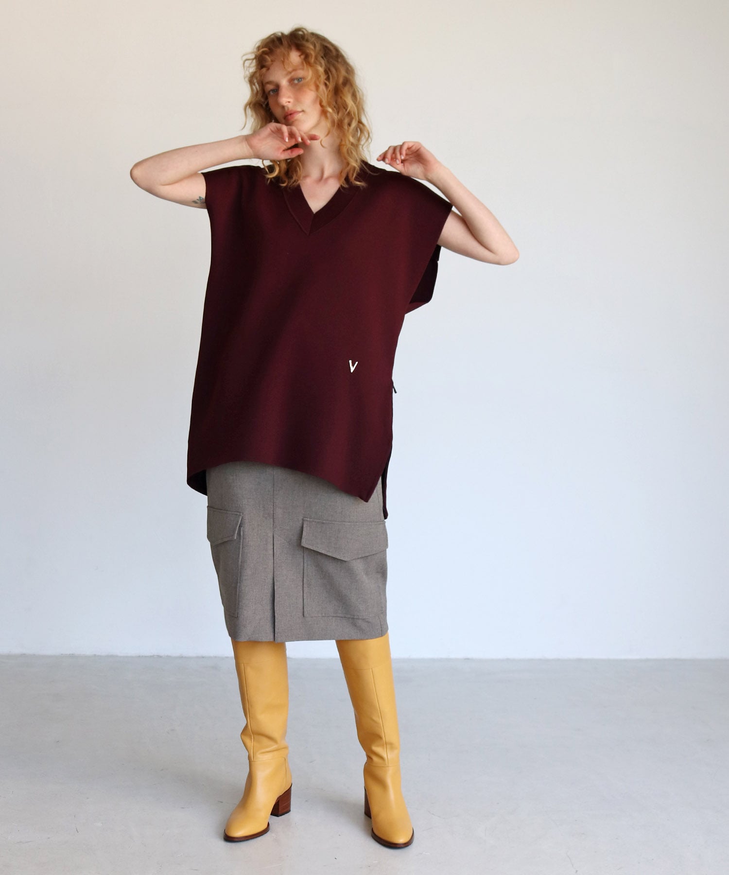 melange Stretch tight skirt