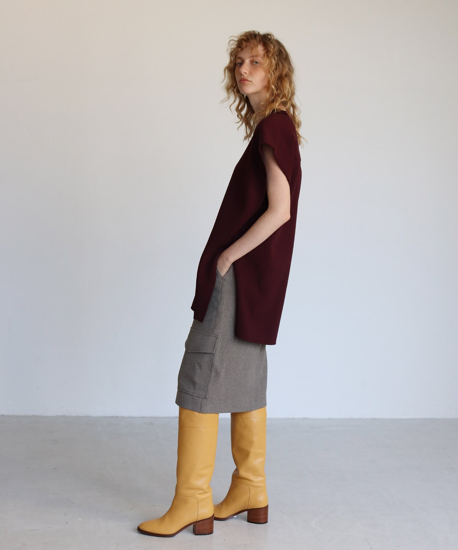 melange Stretch tight skirt