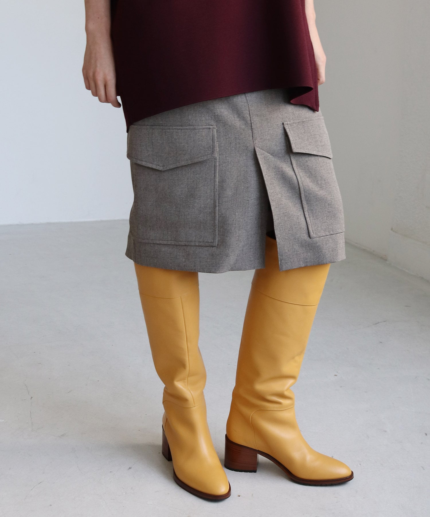 melange Stretch tight skirt