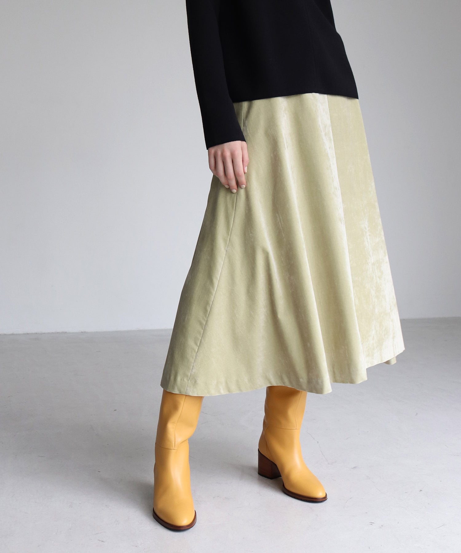 sherbet colour flare skirt