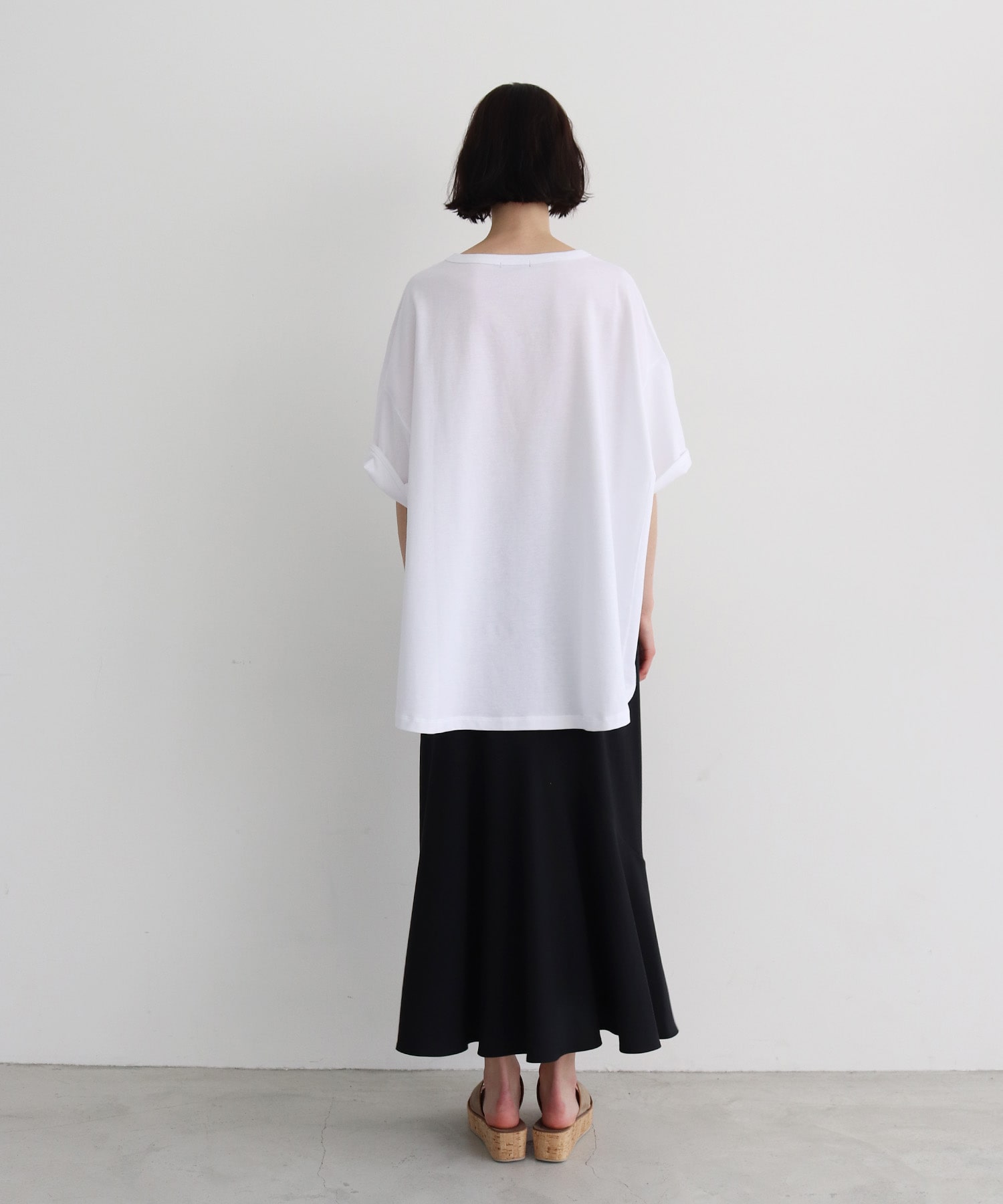 asymmetric jersey flare skirt