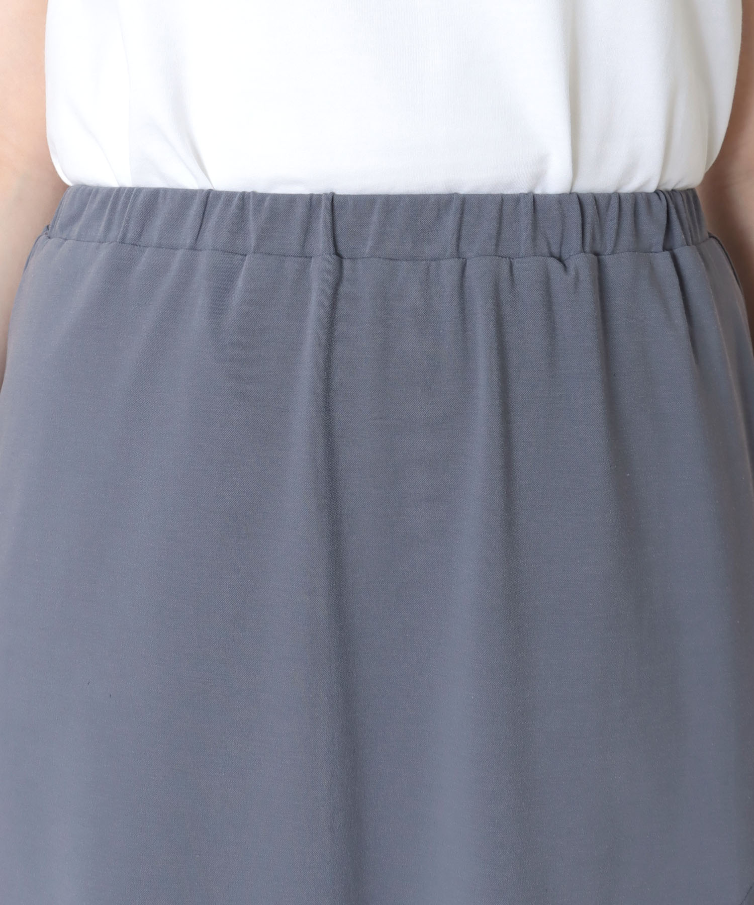 asymmetric jersey flare skirt