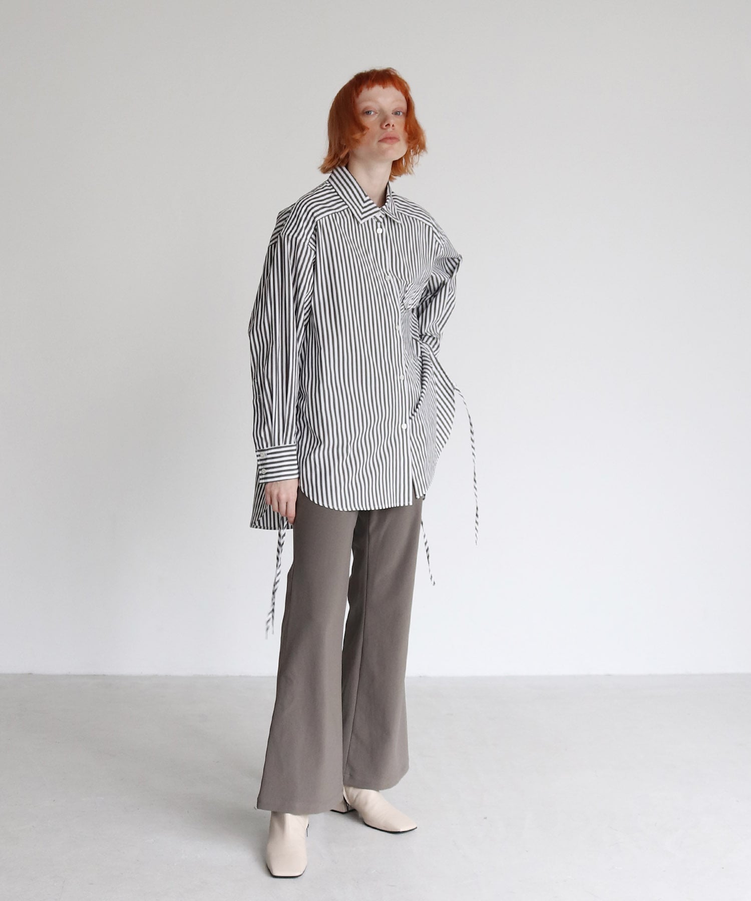 tricot rib flare pants