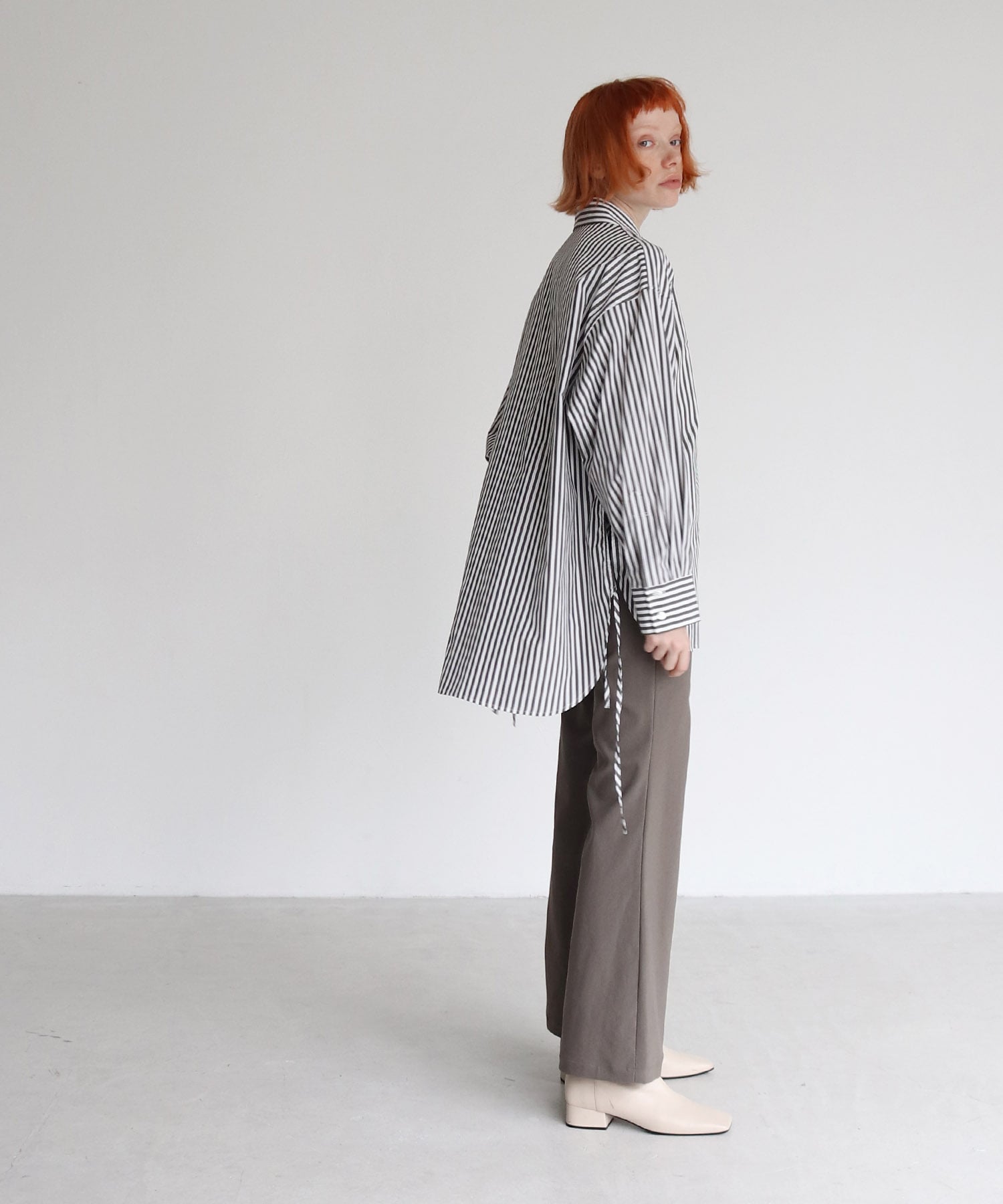 tricot rib flare pants